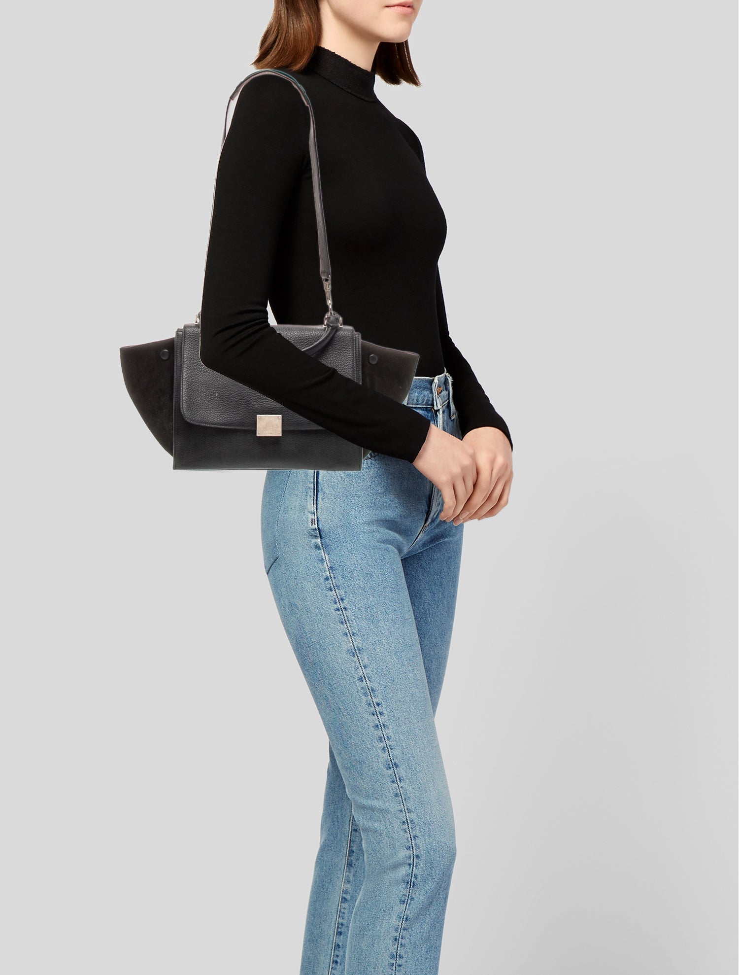 Celine Leather Trapeze Small