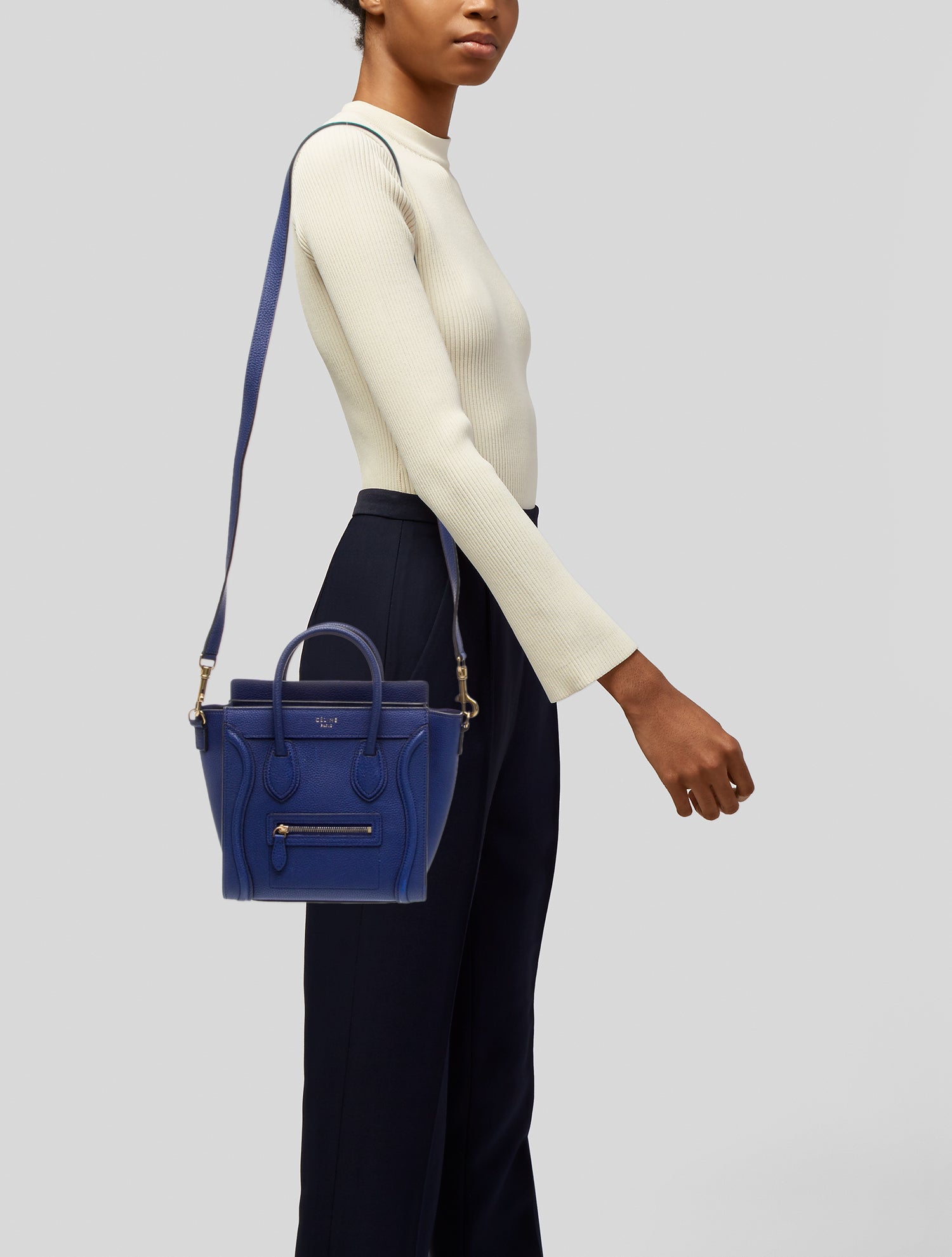 Celine Leather Luggage Nano