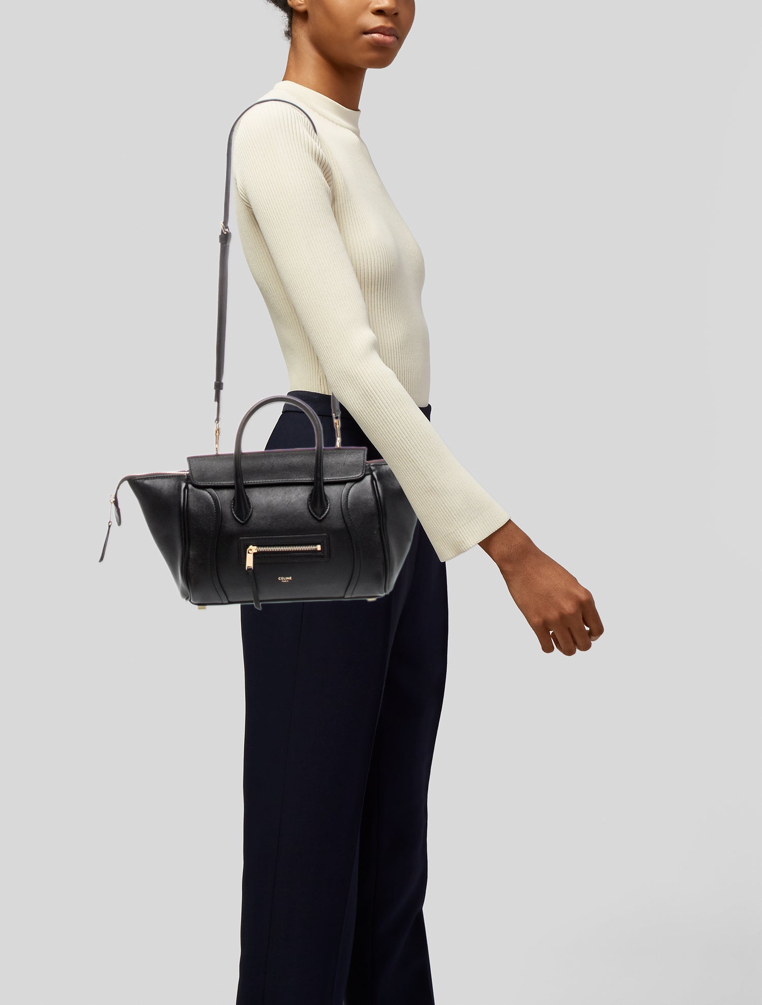 Celine Leather New Luggage Small