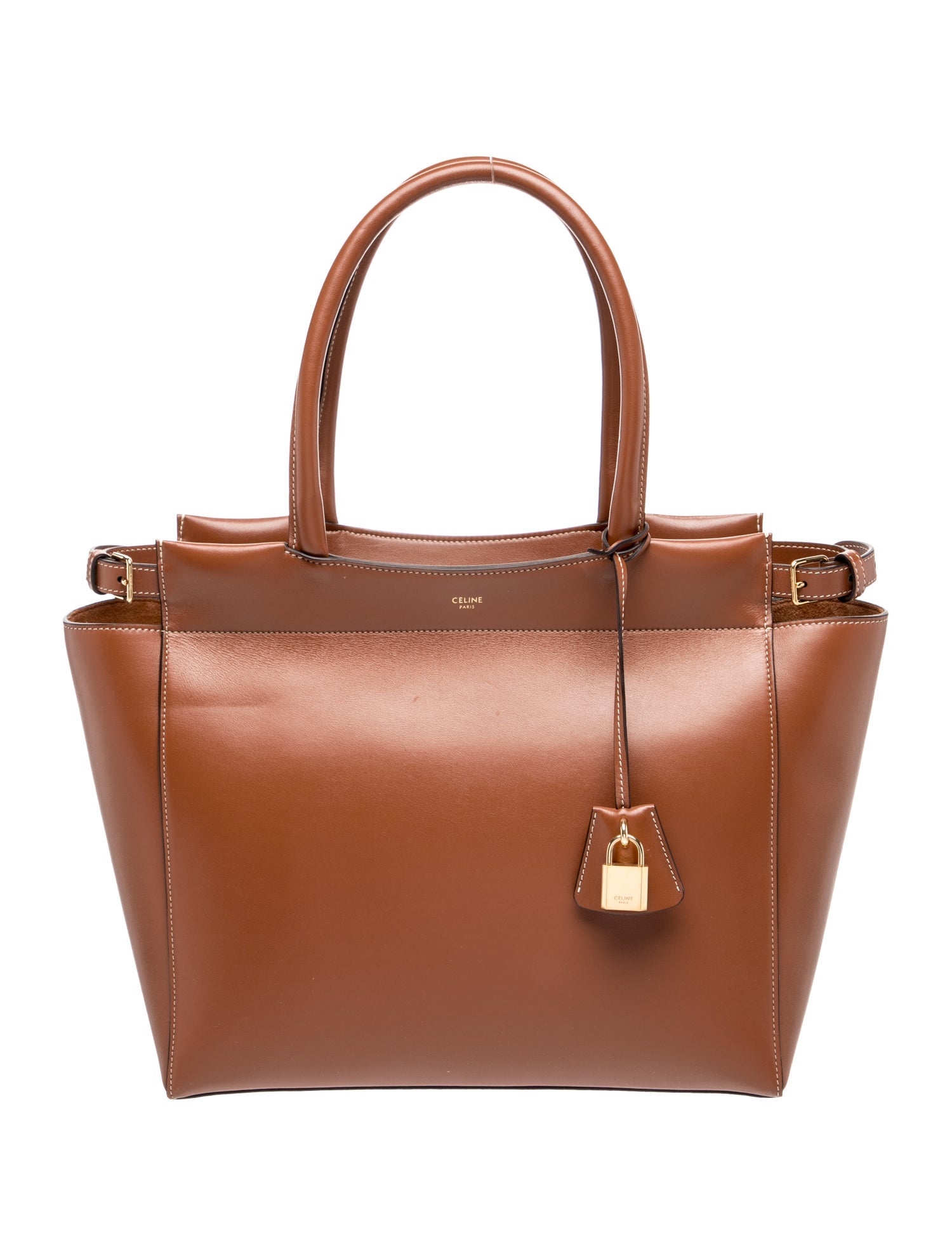 Celine Leather Cabas Bourgeois Shopper