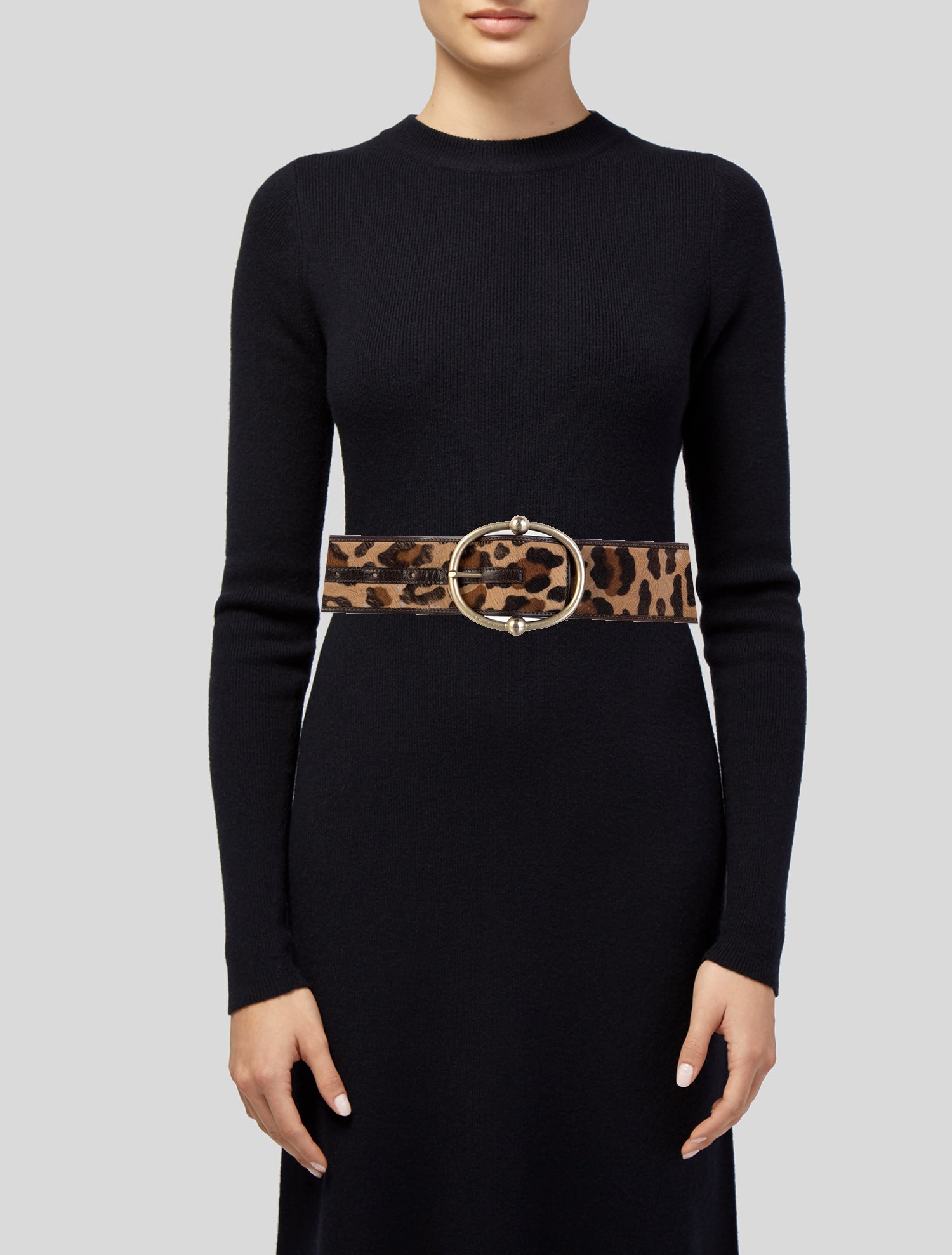 Celine Wide Ponyhair Waist Belt