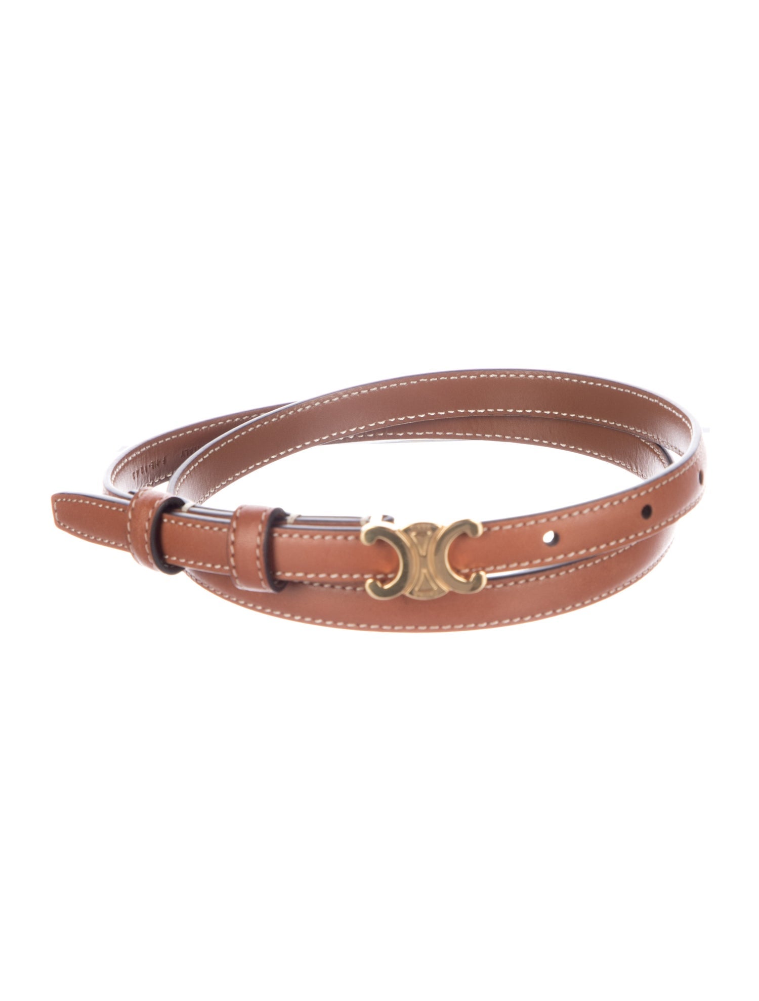 Celine Skinny Leather Belt