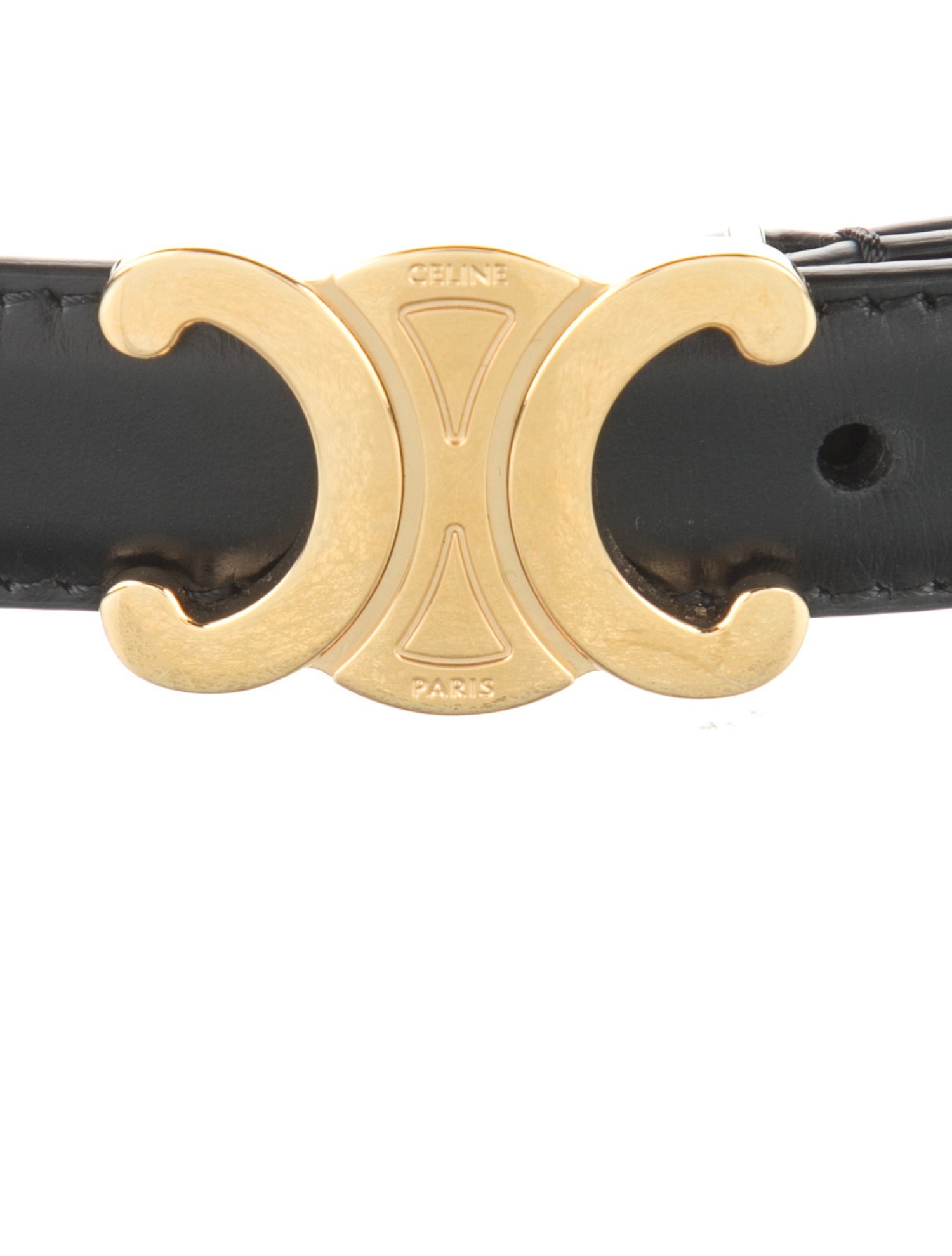 Celine Skinny Leather Waist Belt