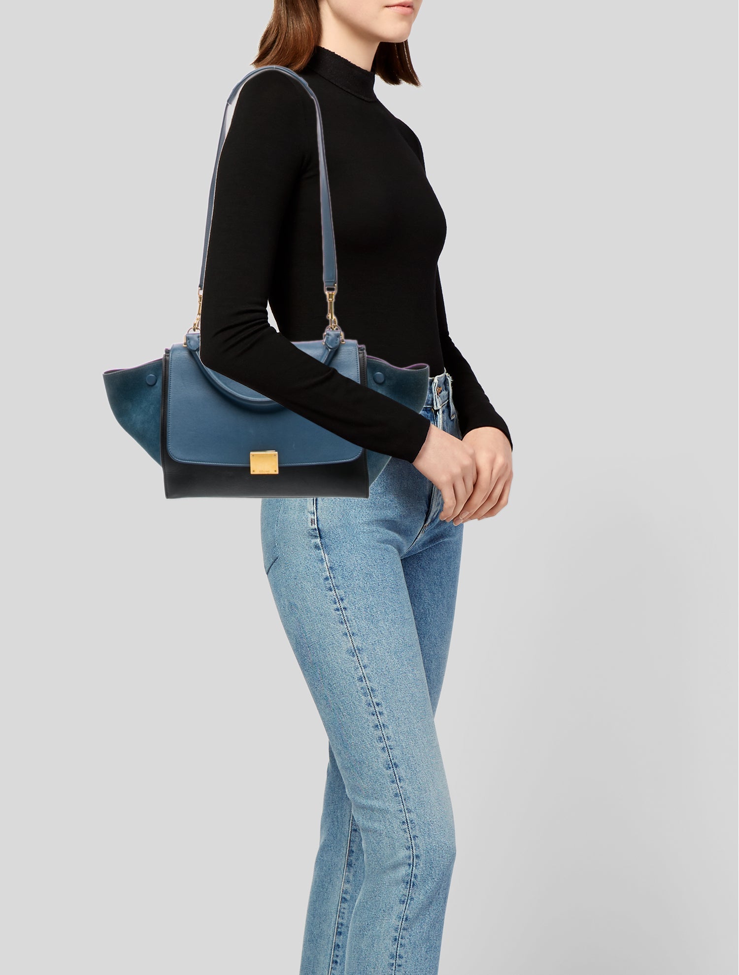 Celine Leather Trapeze Small