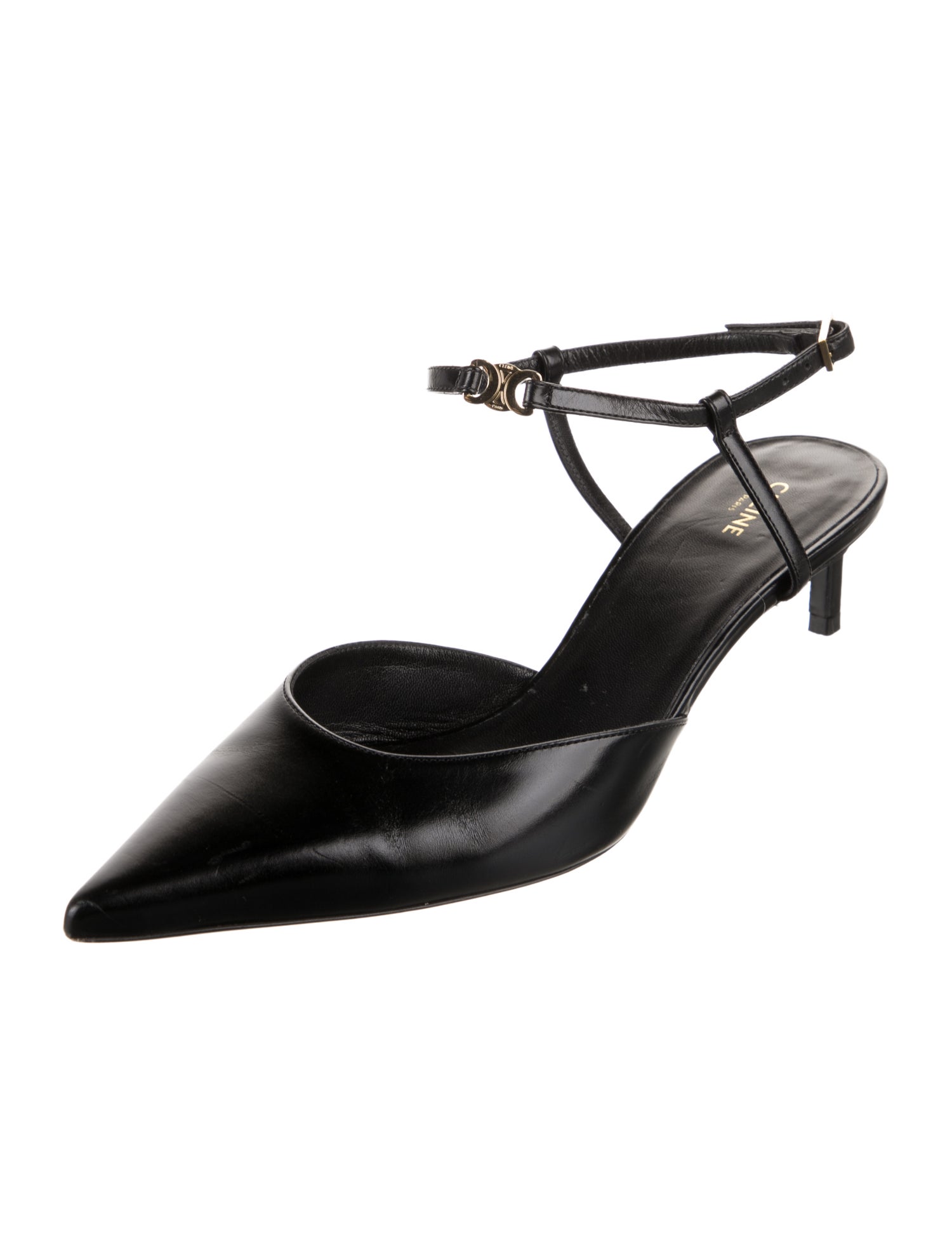 Celine Leather Slingback Pumps