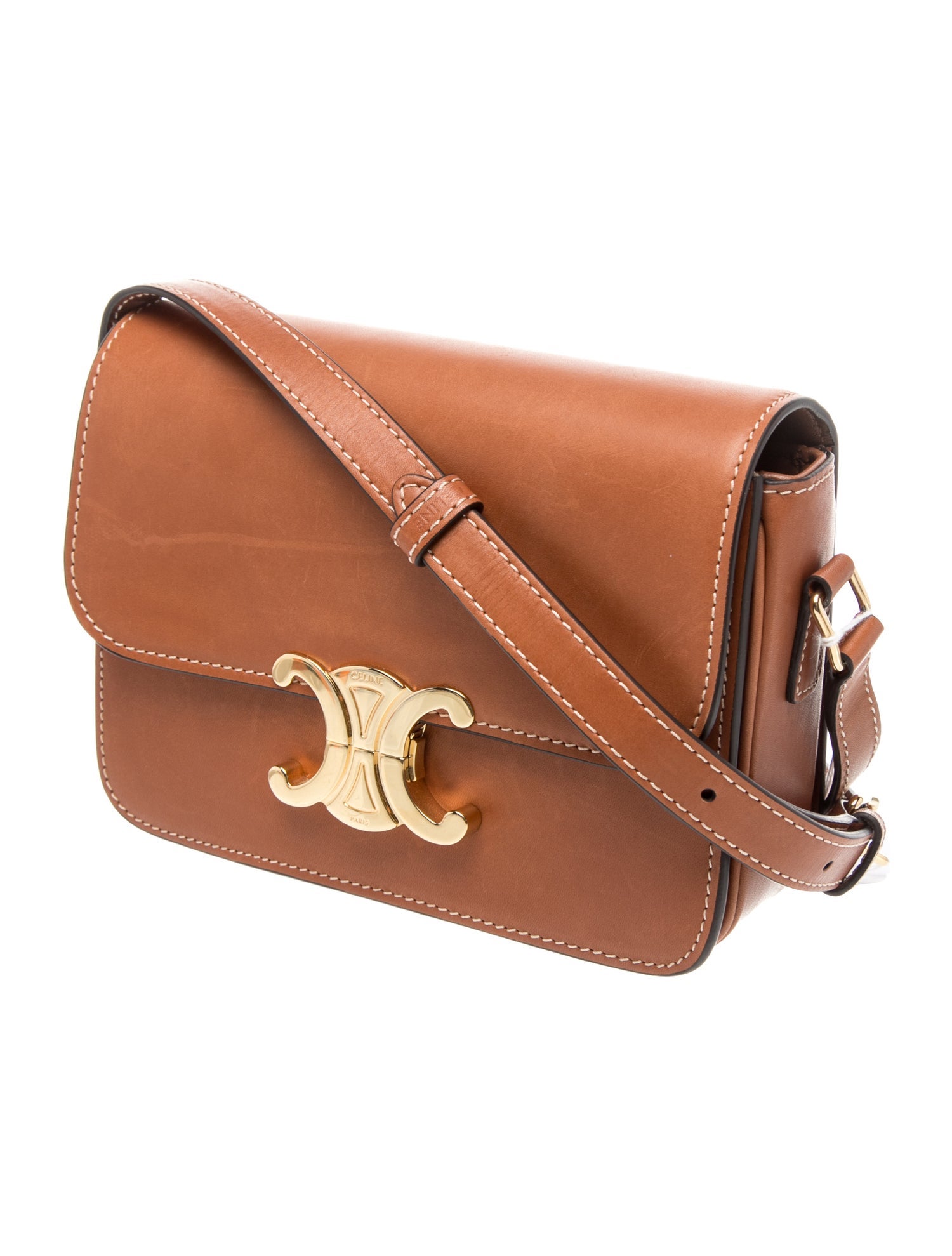 Celine Signature Triomphe Teen 2025 - Brown Shoulder Bags