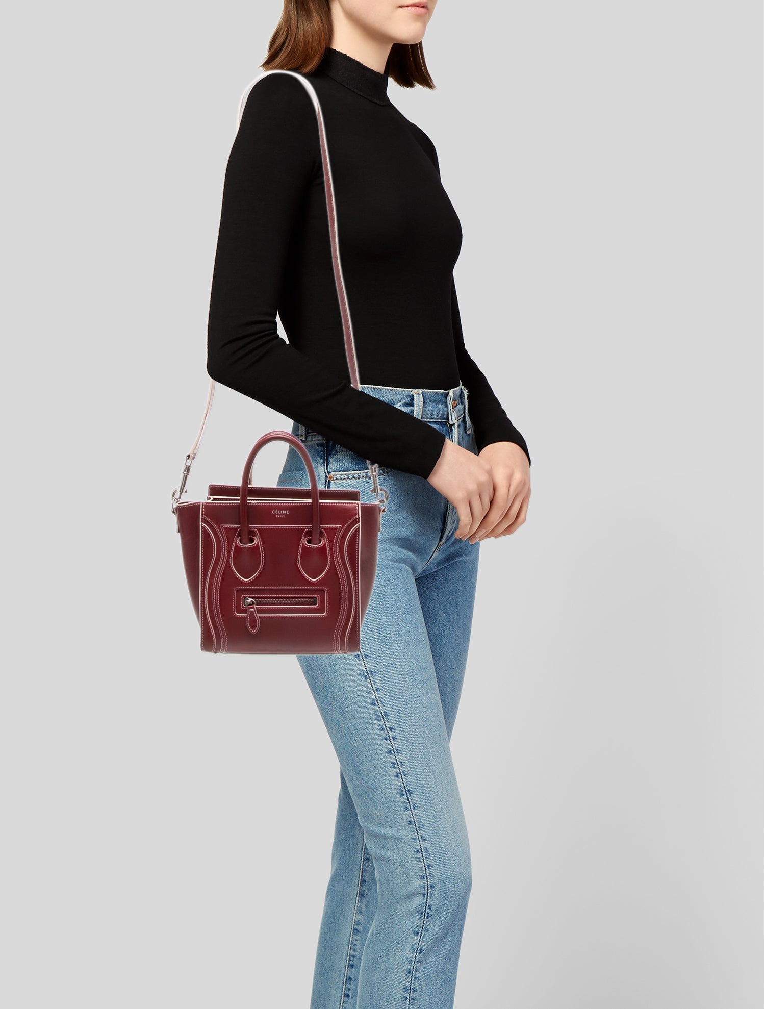 Celine Leather Luggage Nano