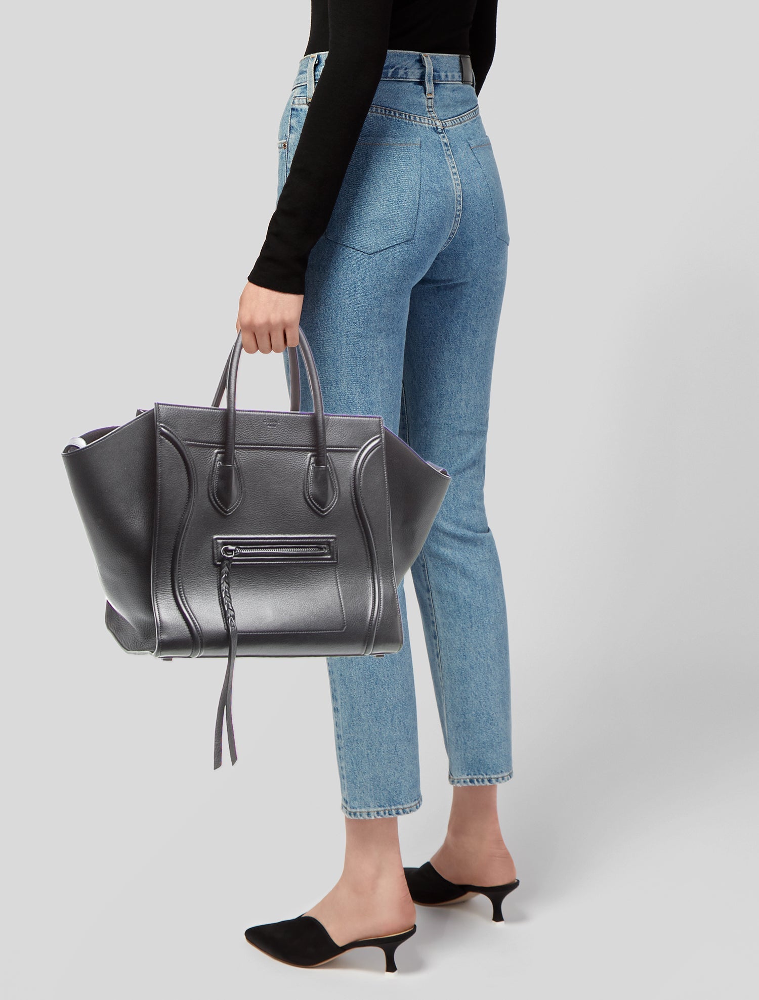 Celine Leather Luggage Phantom Medium
