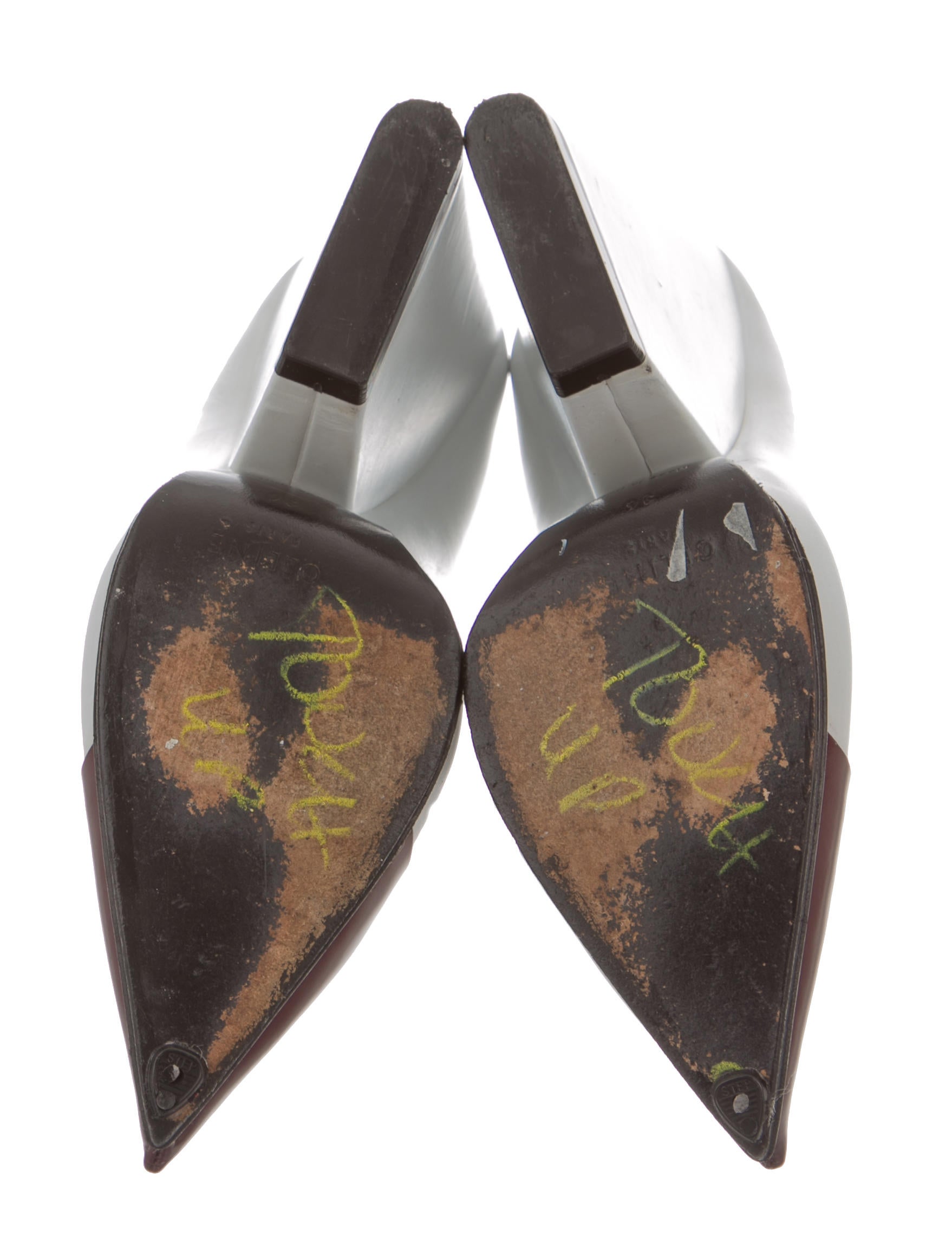 Celine Céline Leather Cap-Toe Pumps