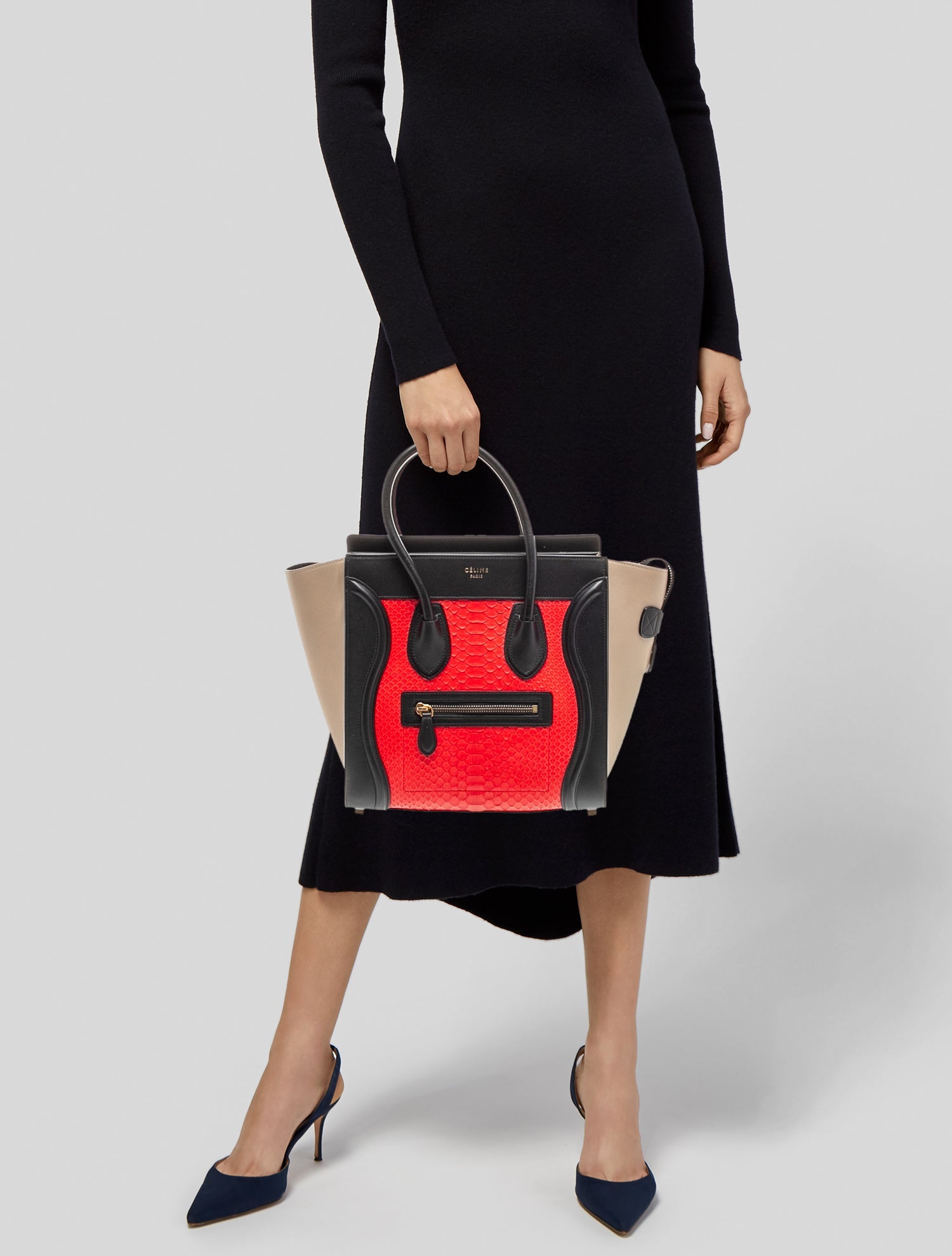 Celine Leather Luggage Micro