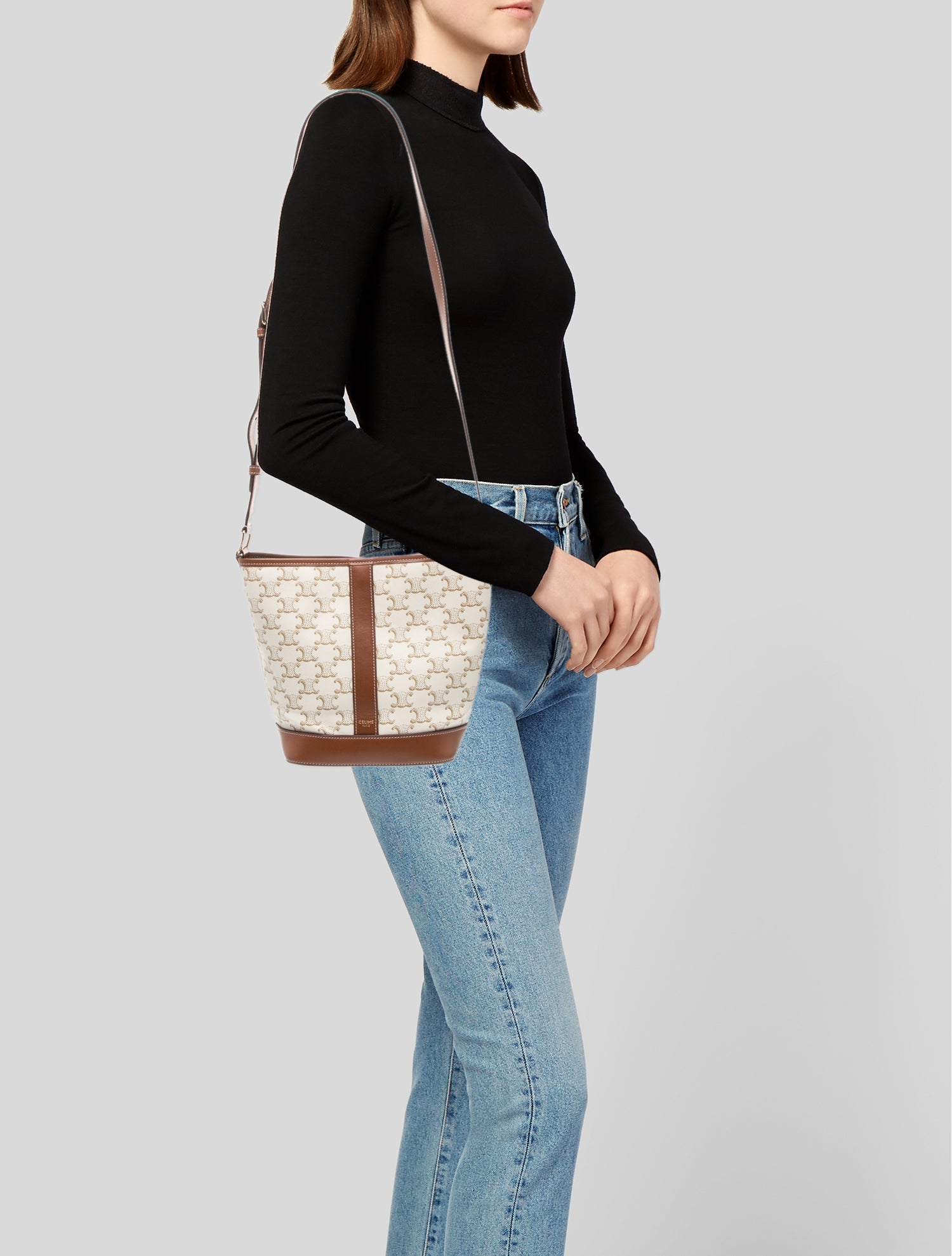 Celine Triomphe Bucket Bag Small