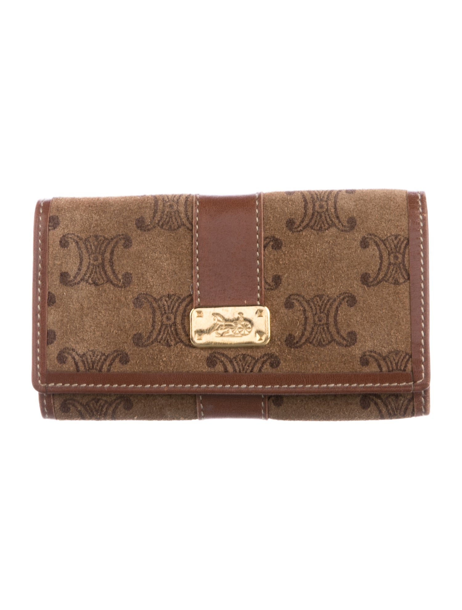 Celine Triomphe Suede Wallet