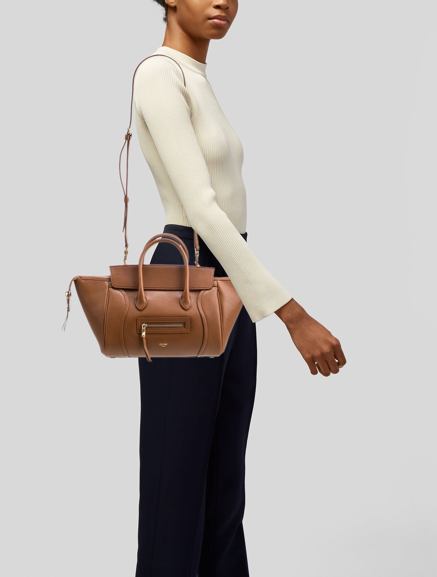 Celine Leather Luggage Small 2026