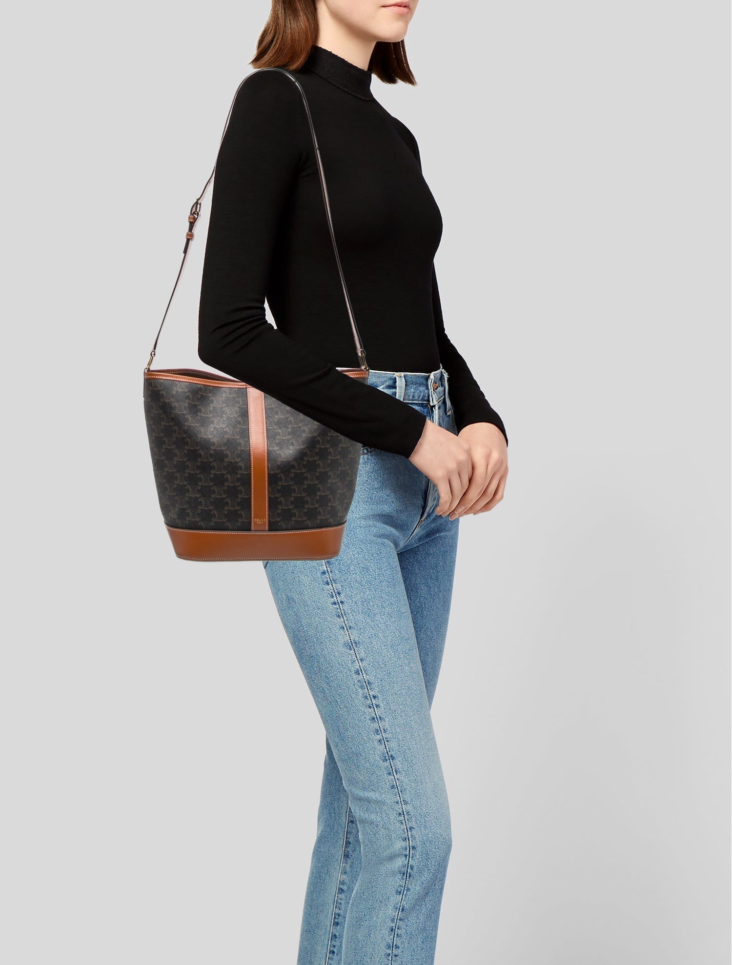 Celine Triomphe Bucket Bag Medium