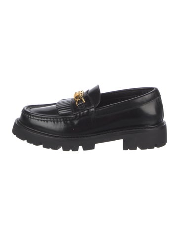Pre-owned Celine Leather Chain-link Accents Loafers In Multi