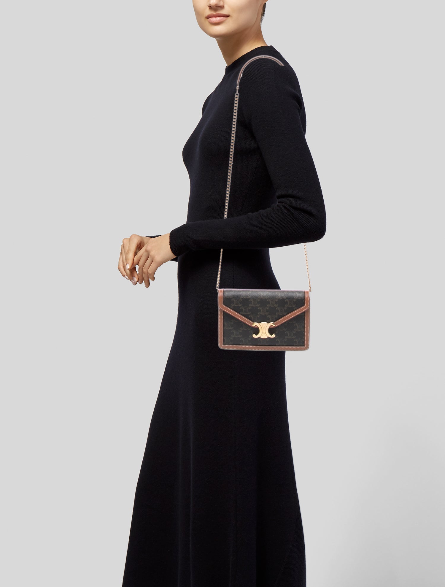 Celine Triomphe Margo Wallet on Chain 2023