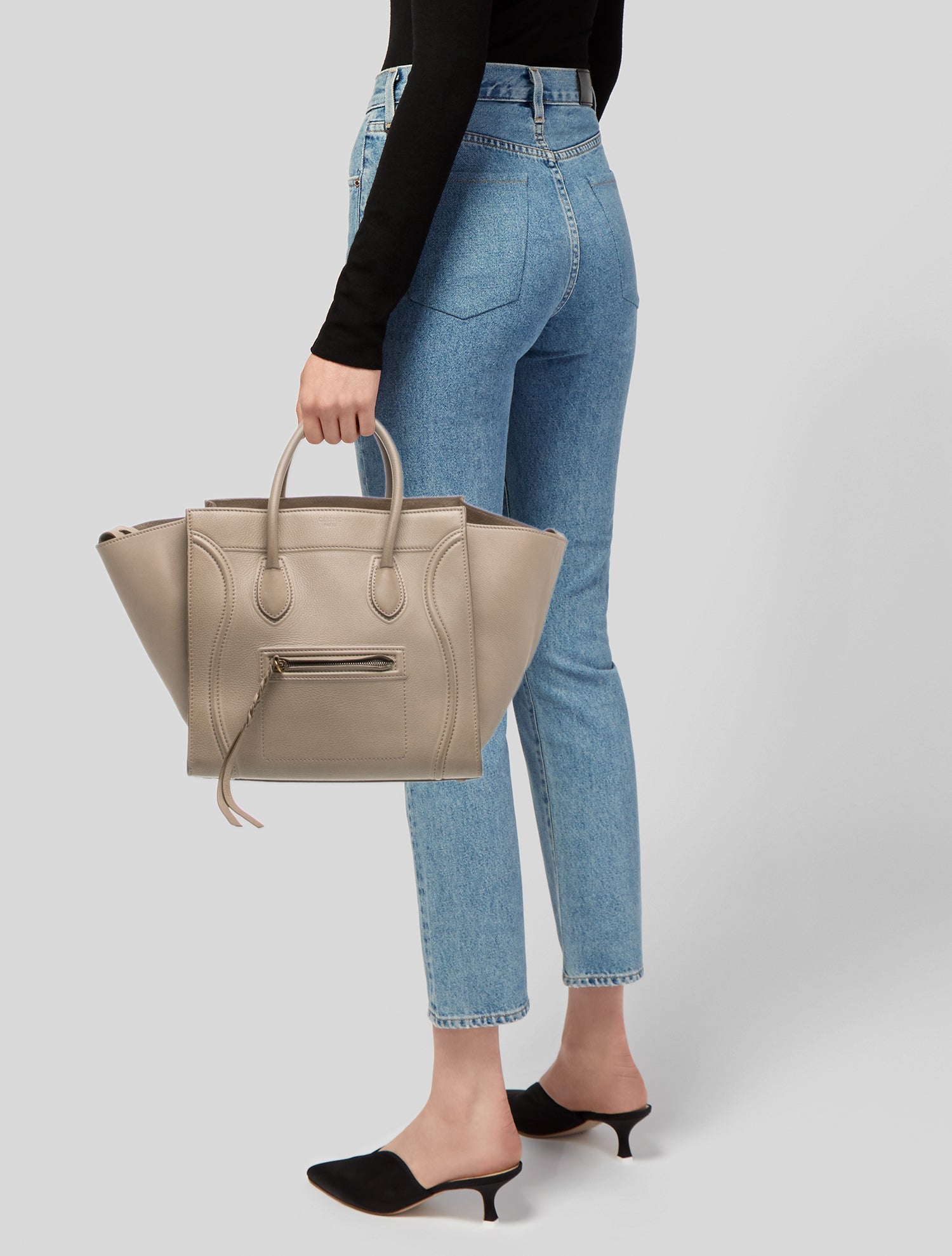 Celine Leather Luggage Phantom Medium