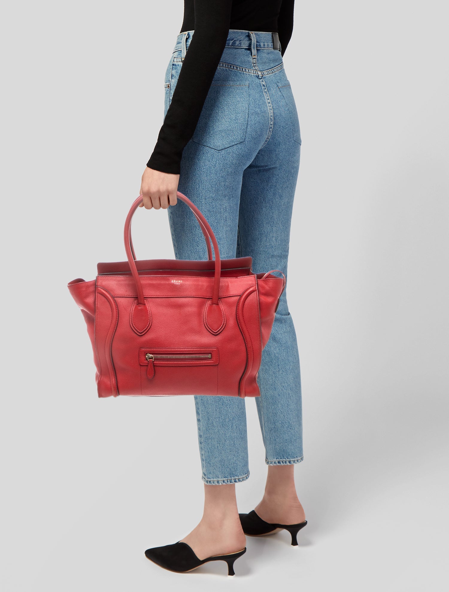 Celine Leather Shoulder Luggage Vintage