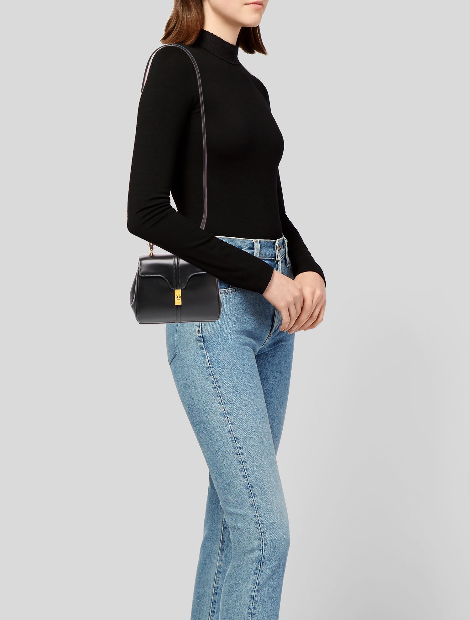 Celine Leather 16 Bag Mini - Black Handle Bags, Handbags