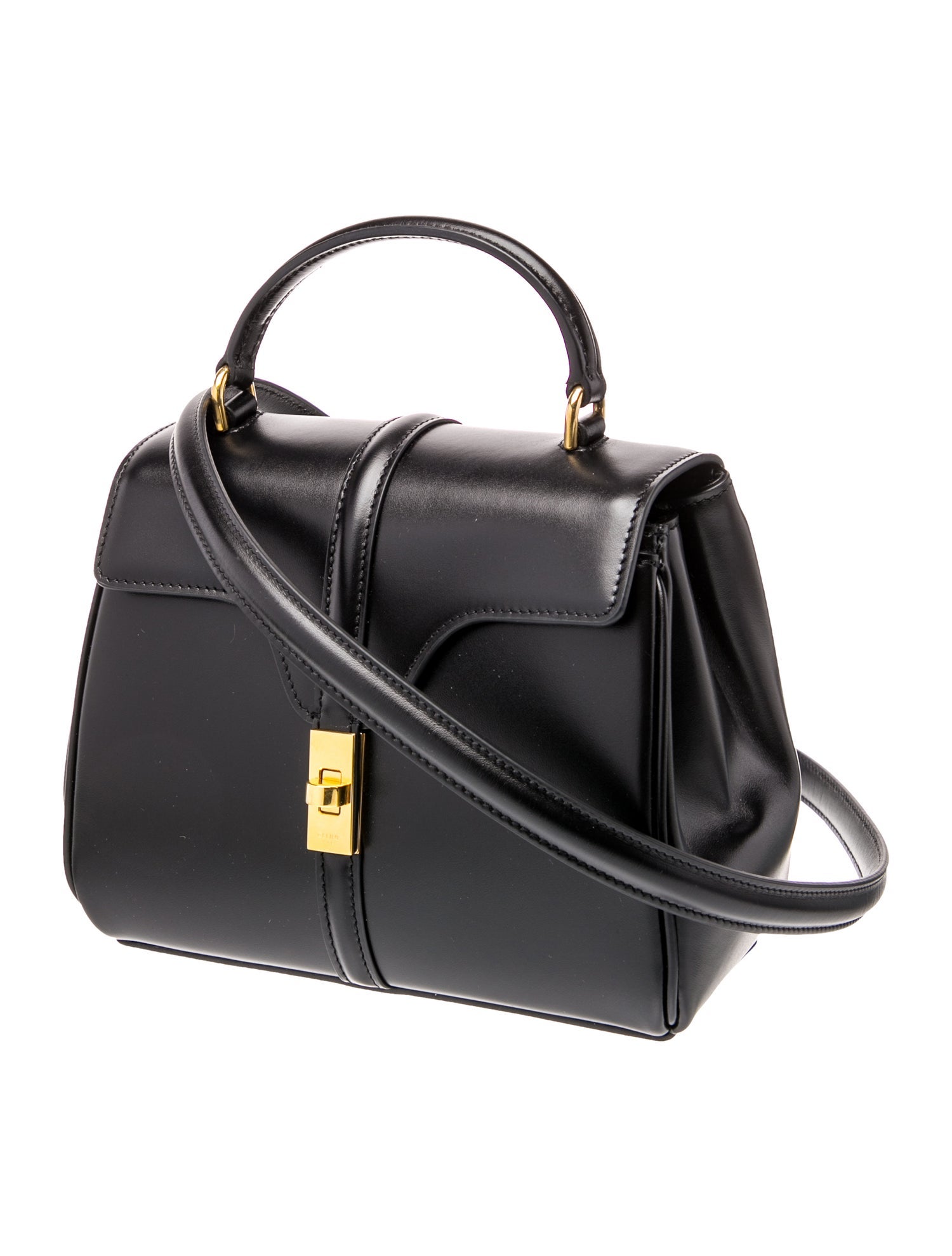 Celine Leather 16 Bag Mini - Black Handle Bags, Handbags