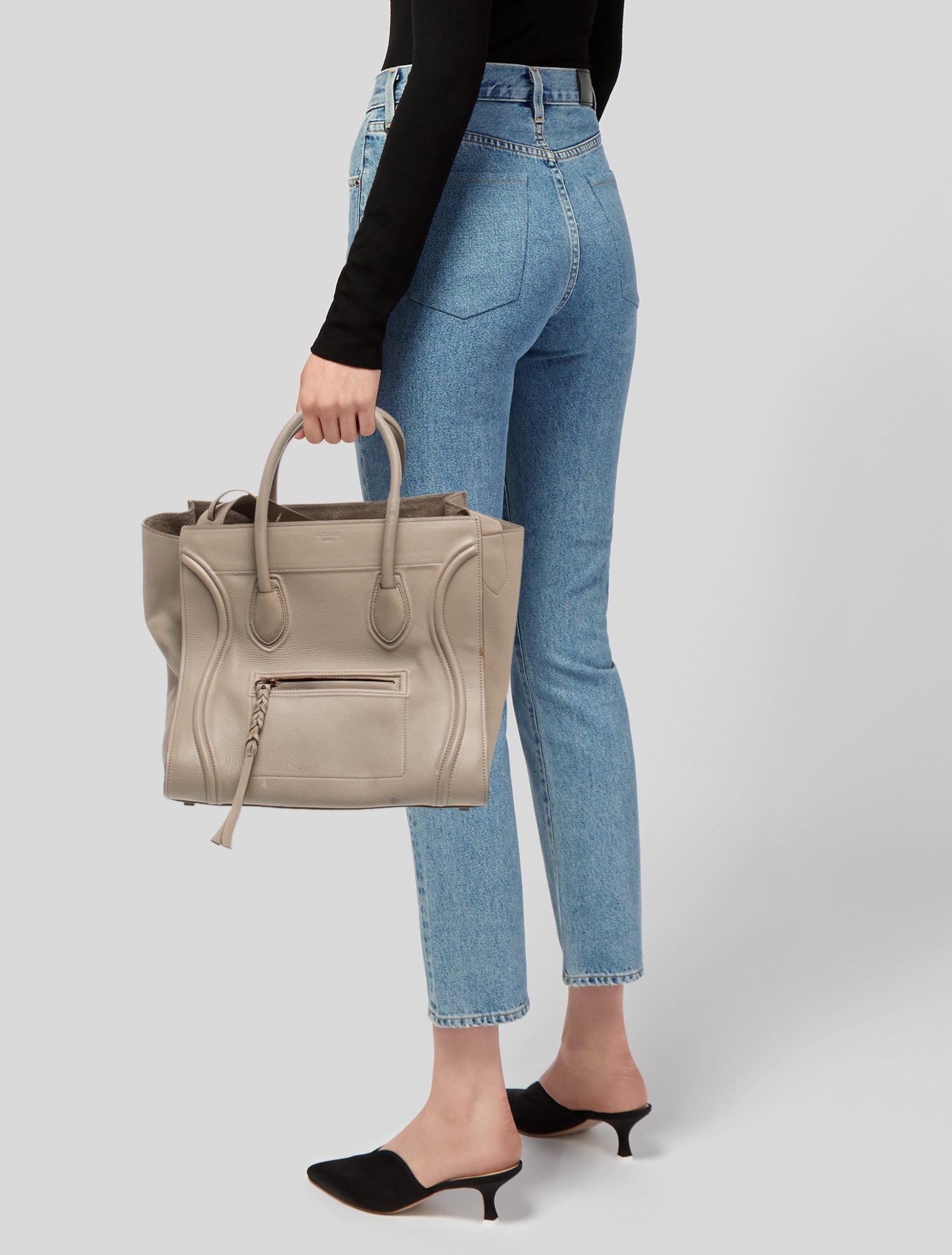 Celine Leather Luggage Phantom Large