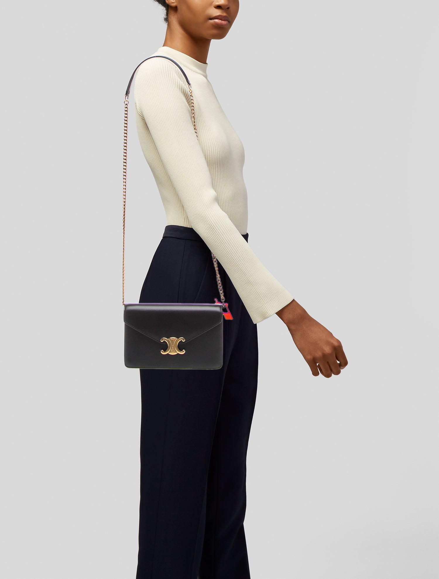 Celine Triomphe Margo Wallet on Chain