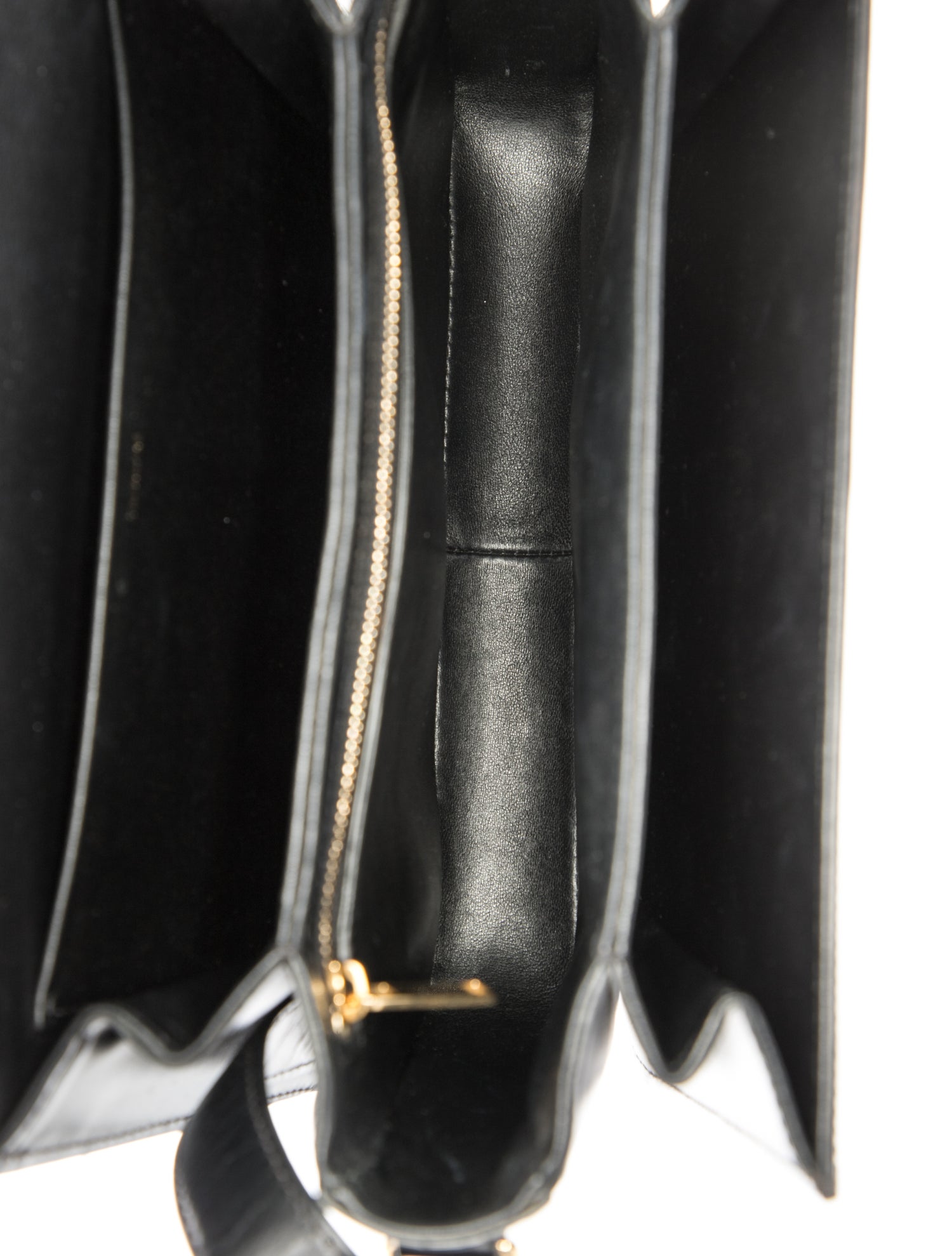 Celine Leather Triomphe Medium - Black Crossbody Bags, Handbags