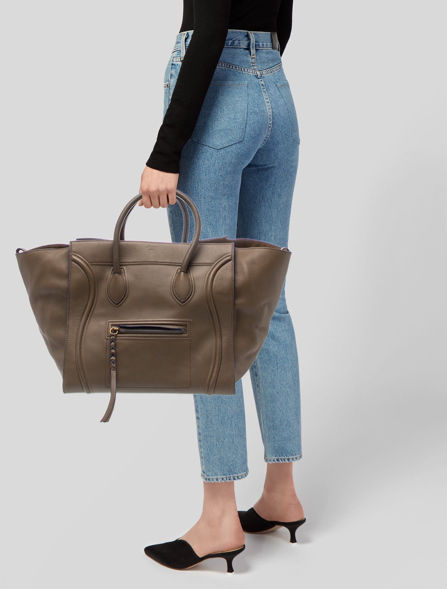 Celine Leather Luggage Phantom Large