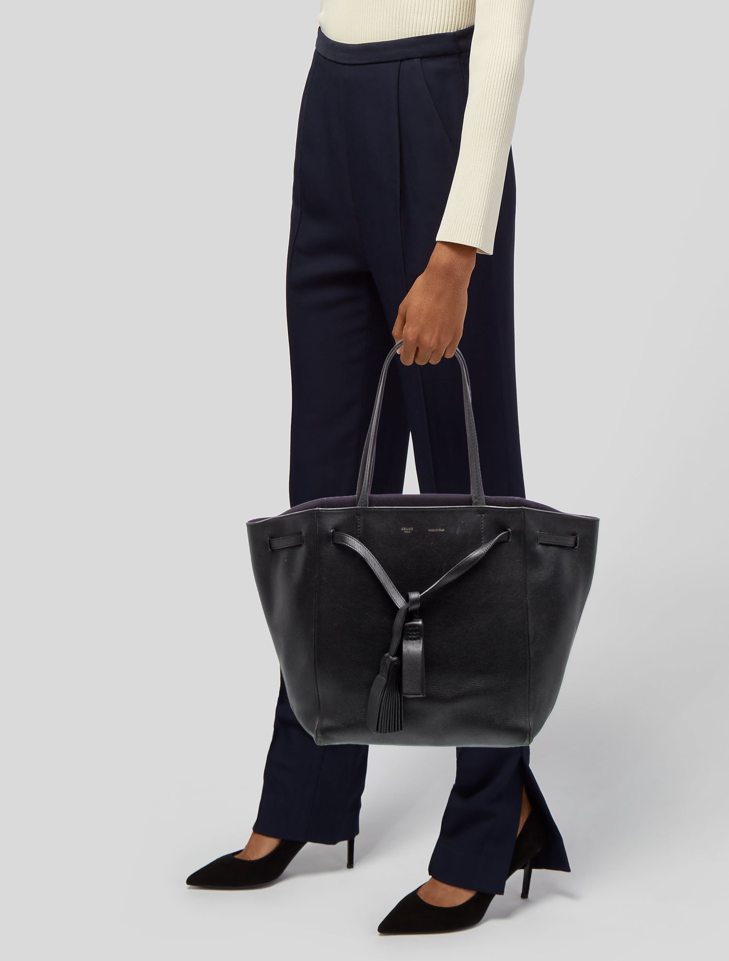 Celine Leather Cabas Phantom Small