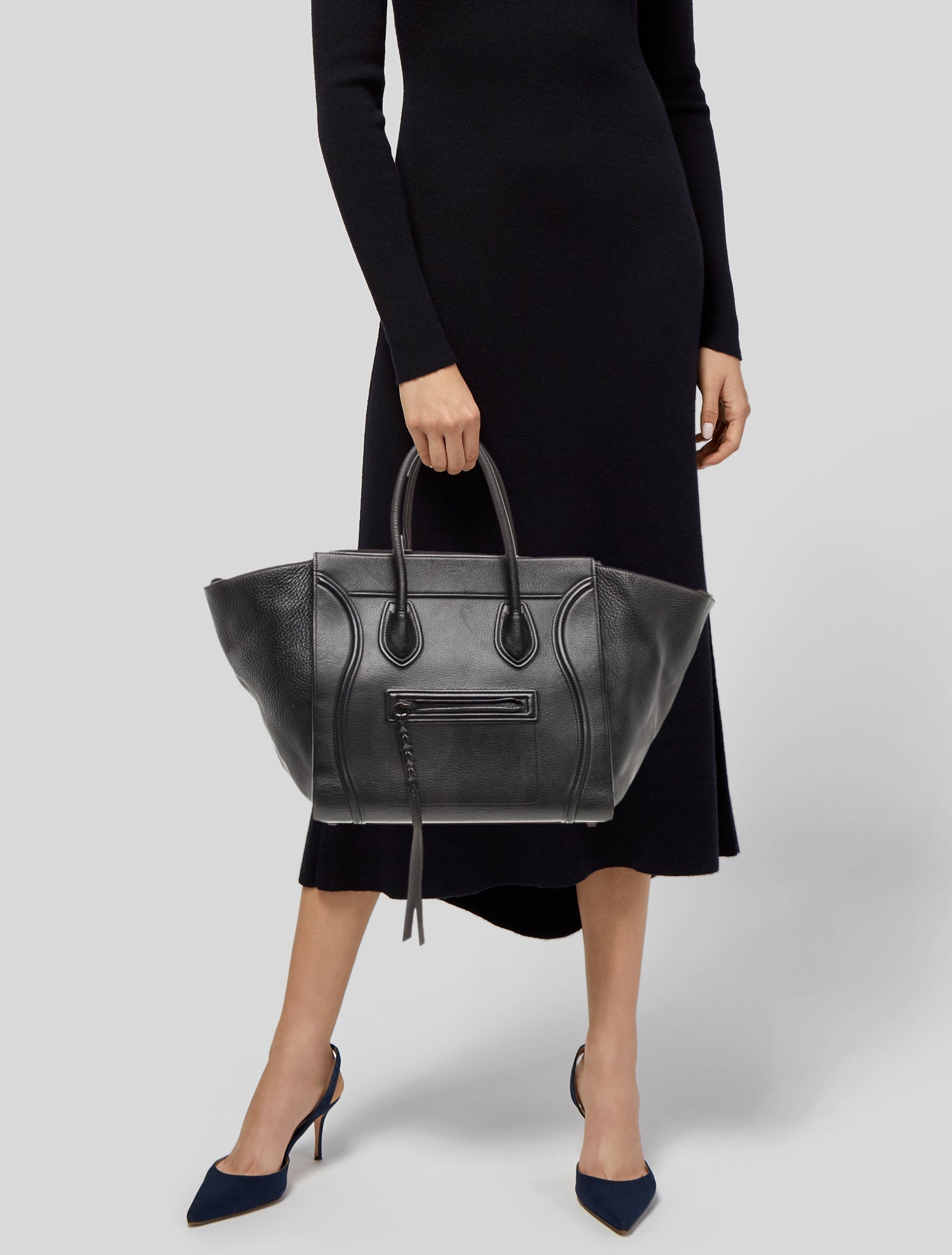 Celine Leather Luggage Phantom Medium