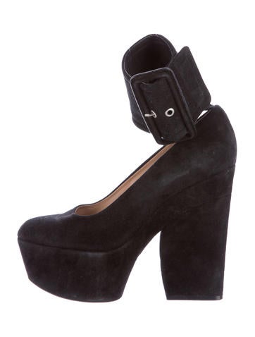 Céline Suede Platform Pumps