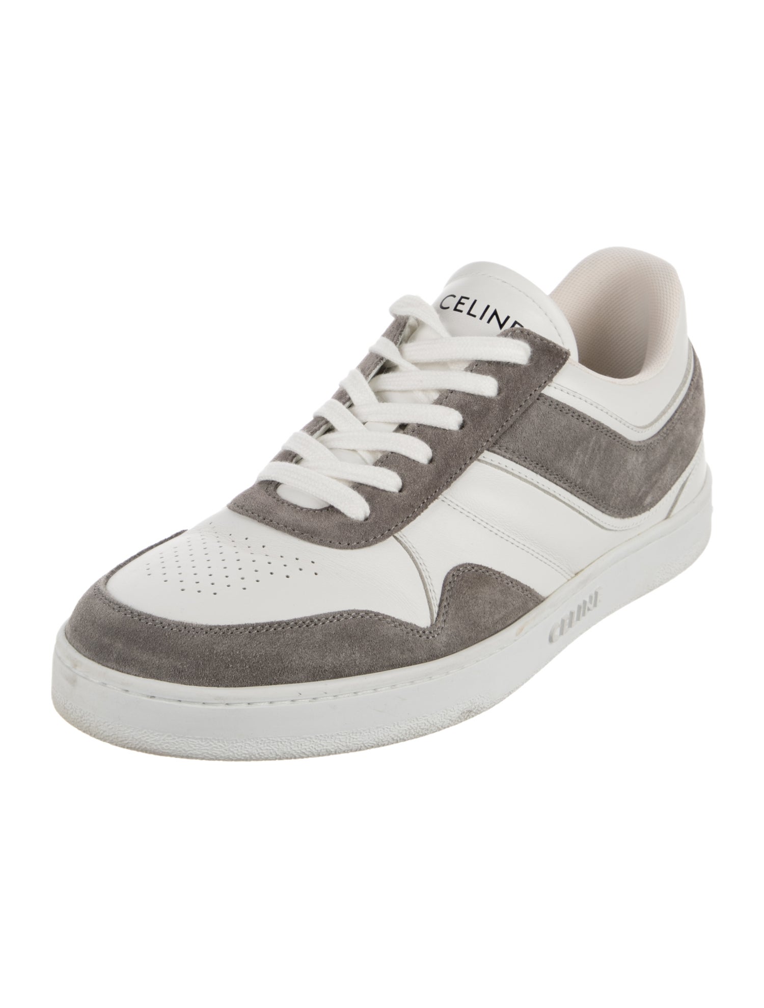 Celine Leather Colorblock Pattern Sneakers