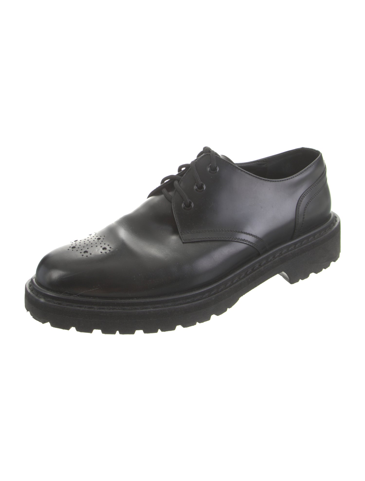Celine Leather Lasercut Accents Brogues
