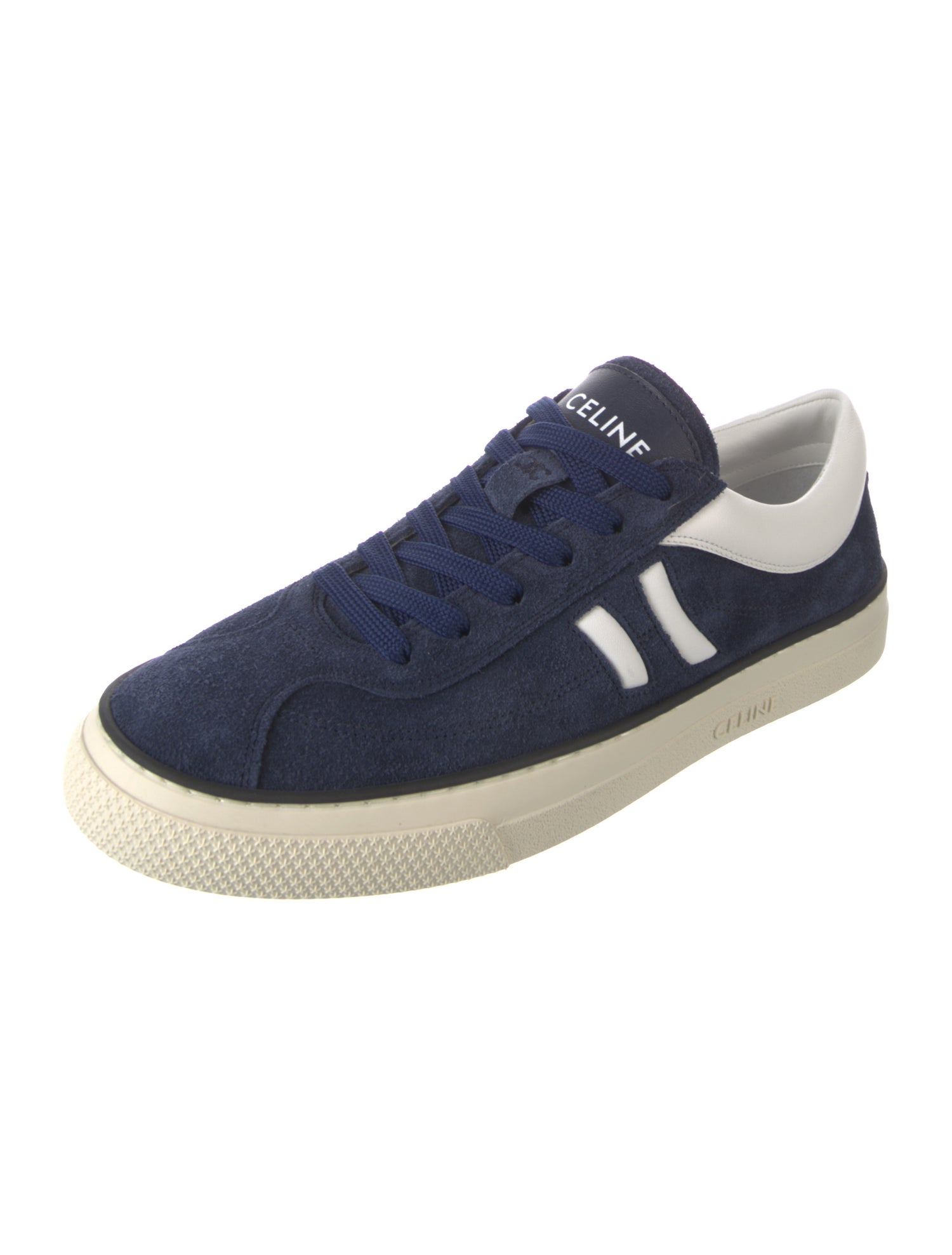Celine Suede Colorblock Pattern Sneakers