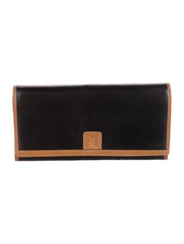 Pre-owned Celine Vintage Triomphe Continental Wallet In Black