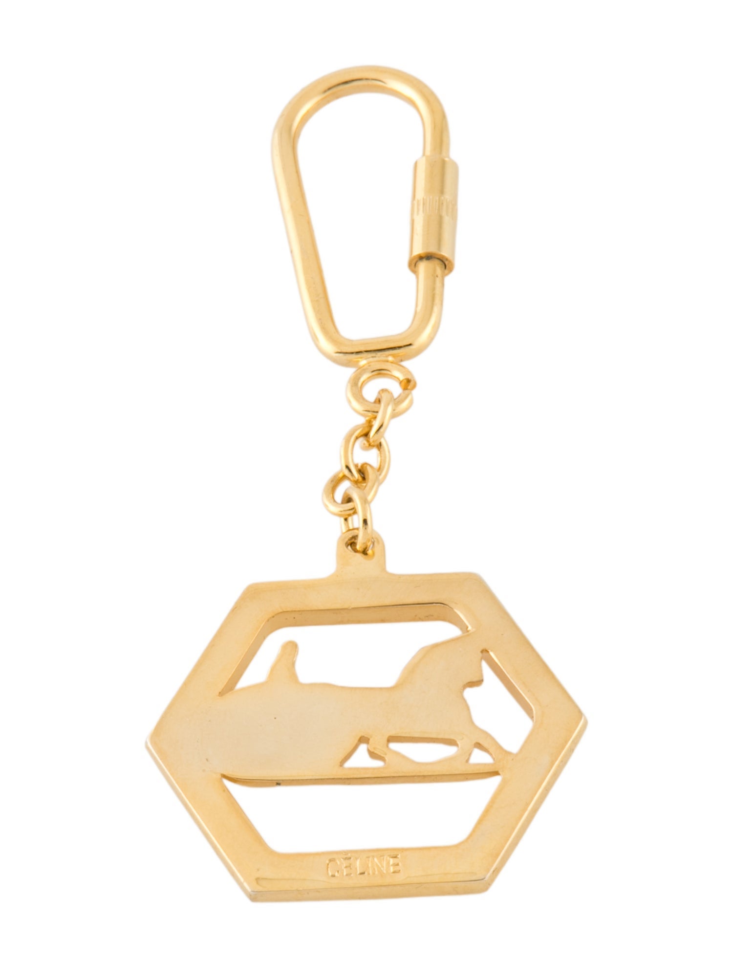 Celine Horse and Carriage key chain