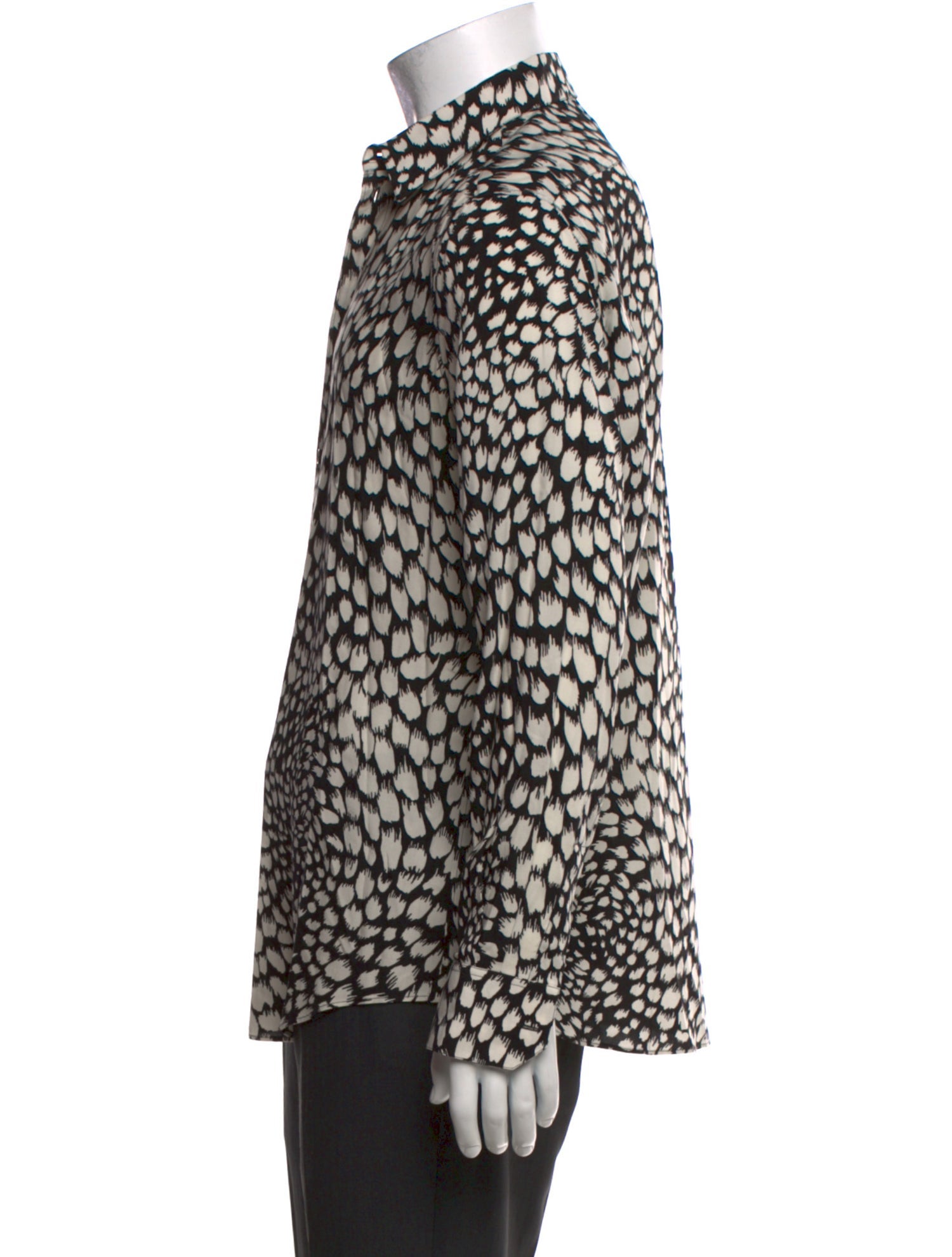 Celine Patterned Long Sleeve Dress Shirt