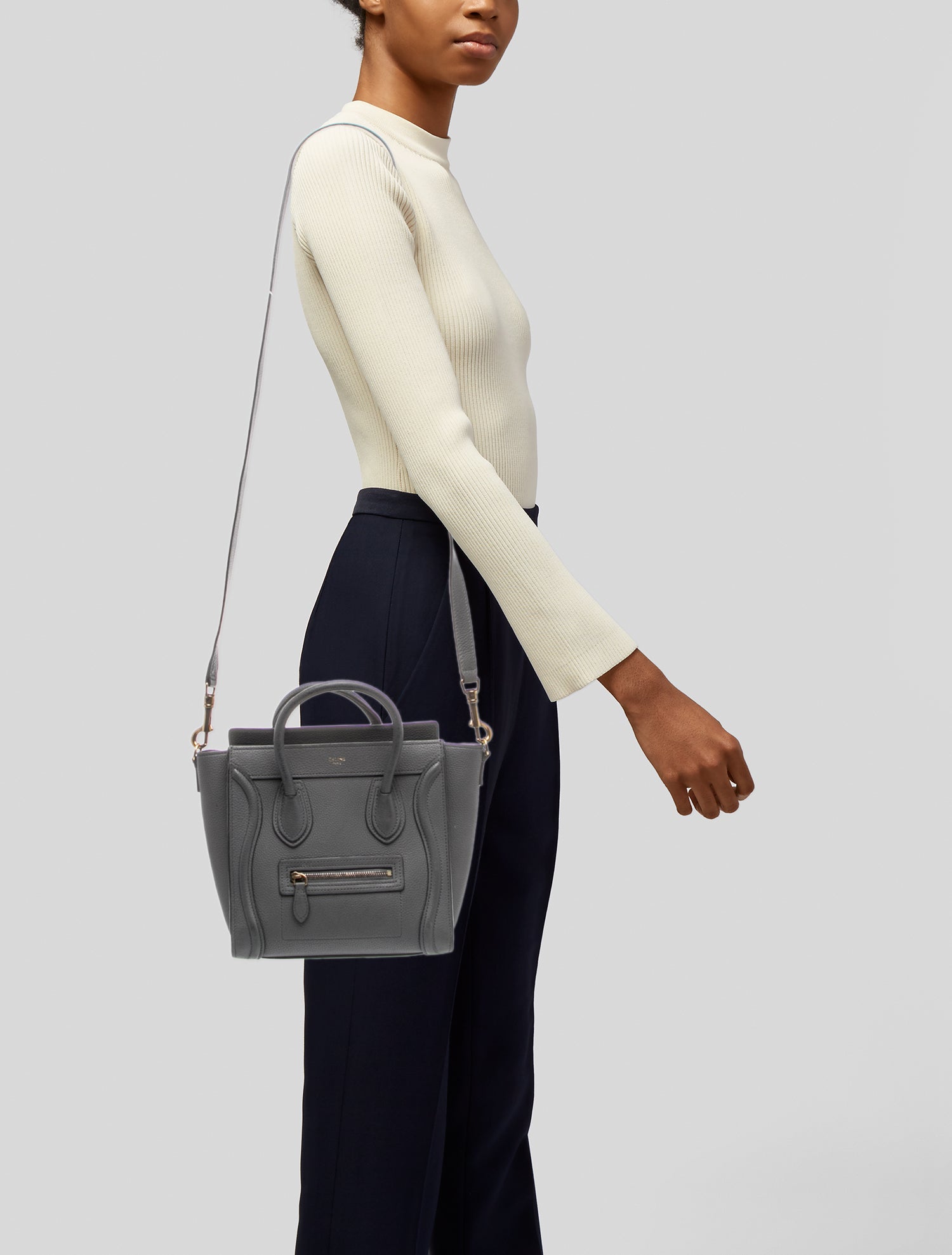 Celine Leather Luggage Nano
