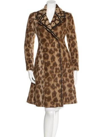 Céline Virgin Wool & Mohair-Blend Jacquard Coat