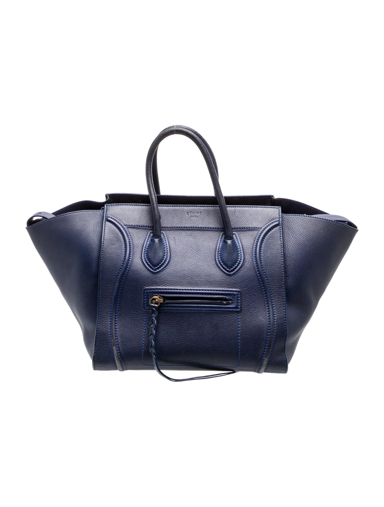 Celine Leather Luggage Nano 2022 - Blue Totes, Handbags