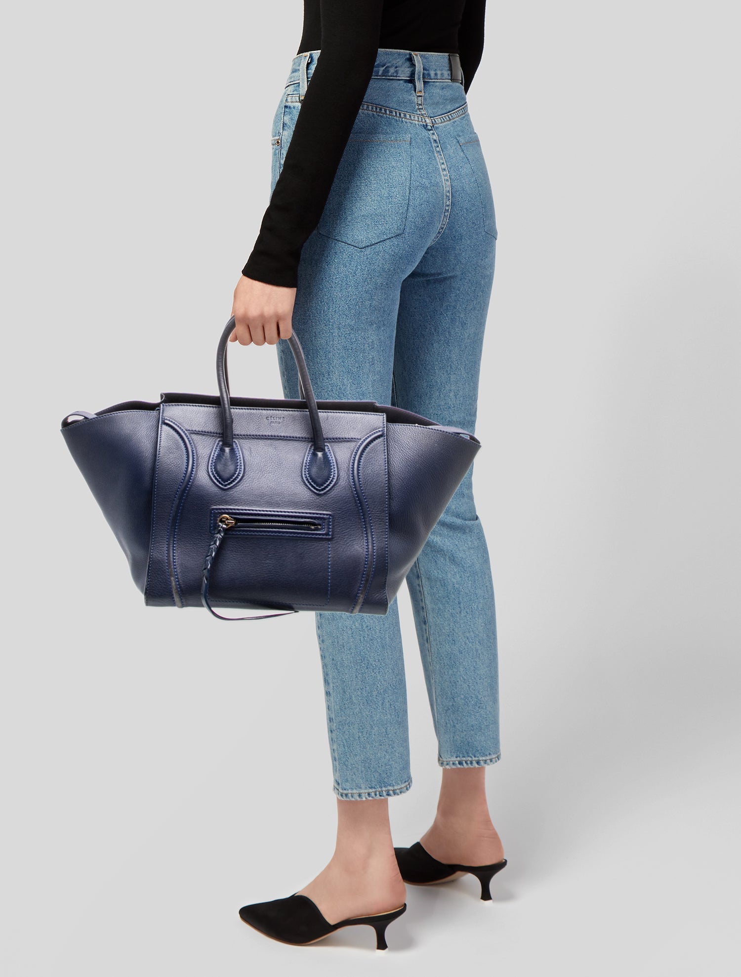 Celine Leather Luggage Phantom Medium