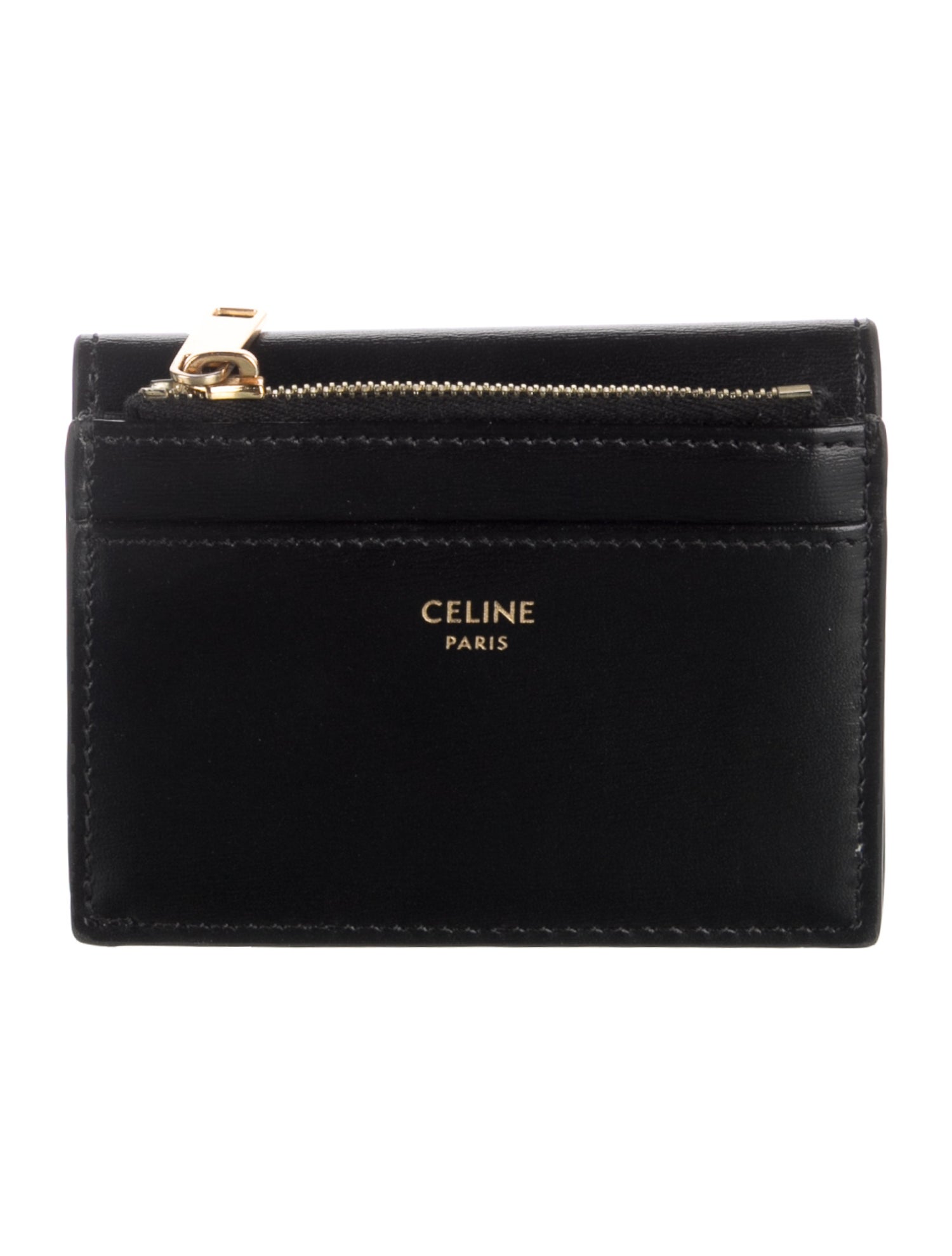 Gucci GucciGarden Bat Card Holder Leather Card Holder - Black
