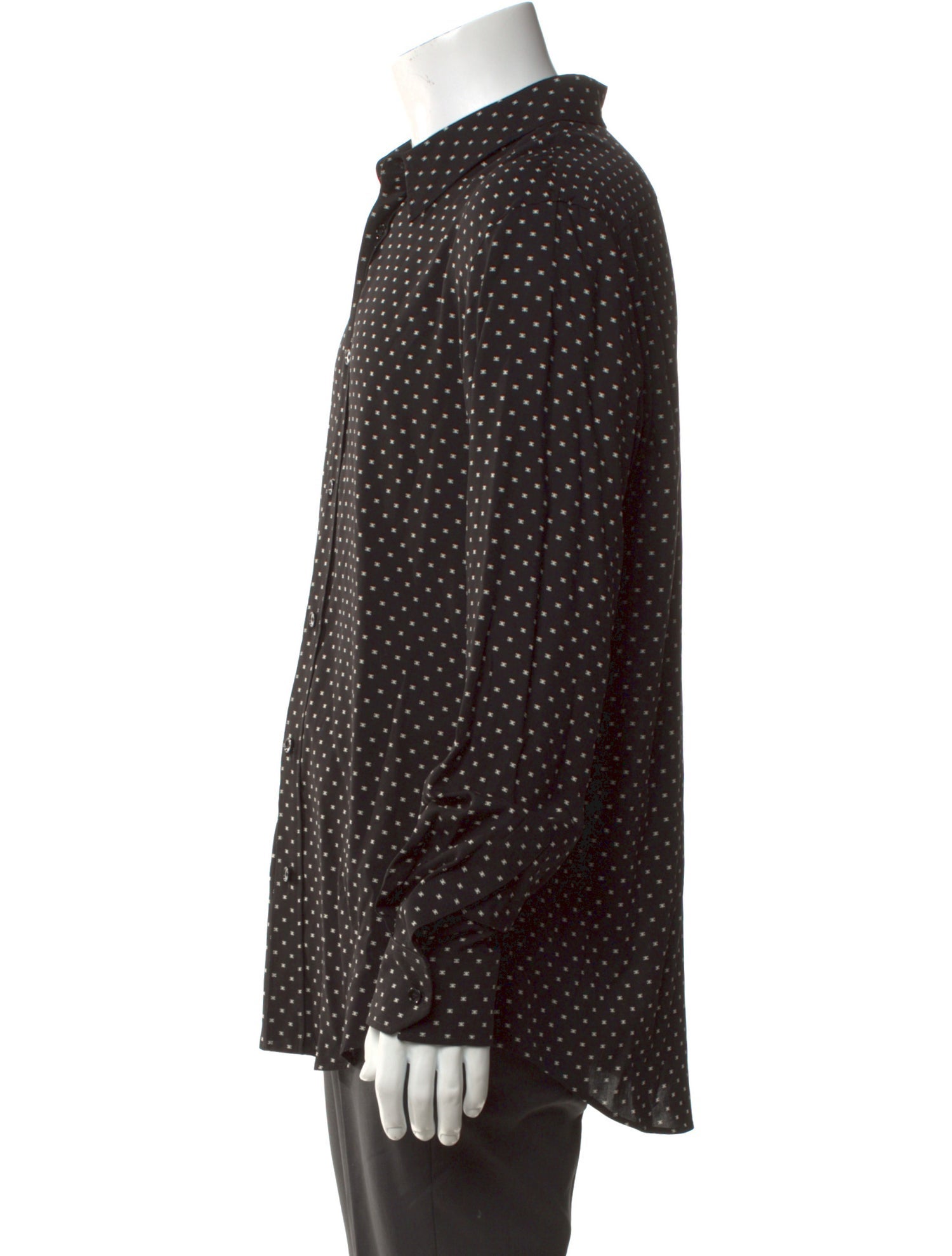 Celine Polka Dot Printed Dress Shirt