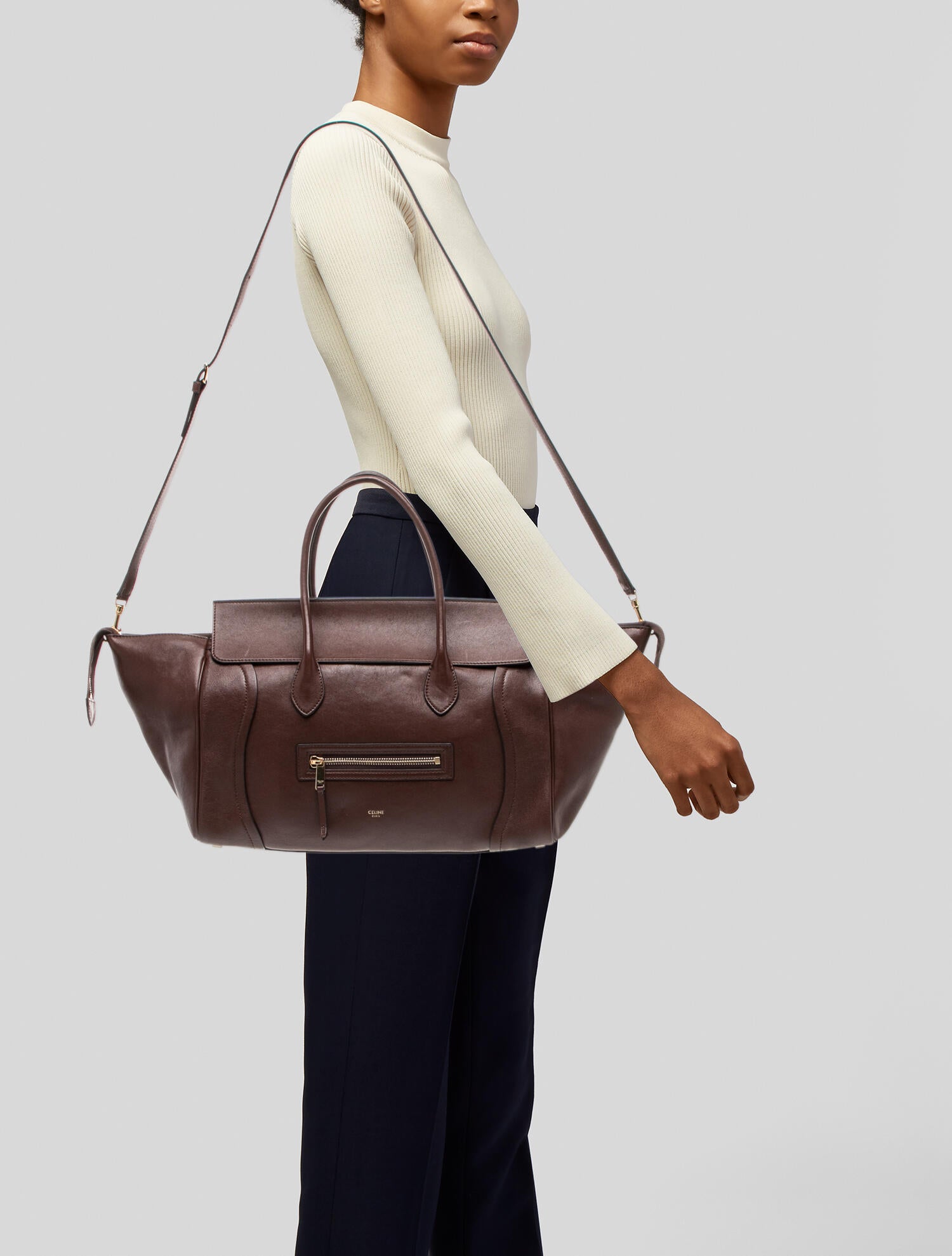 Celine Leather Luggage Medium 2026