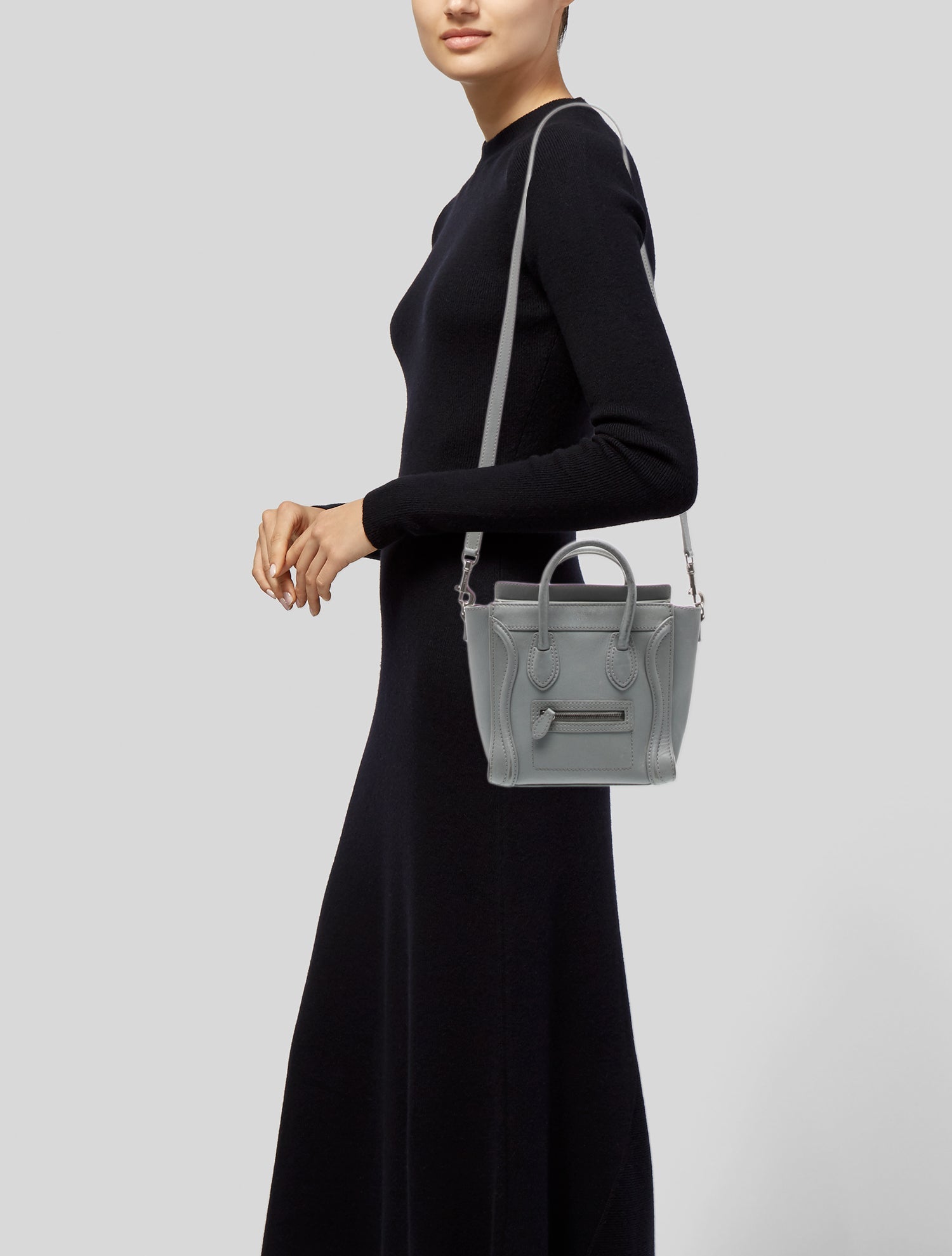 Celine Leather Luggage Nano