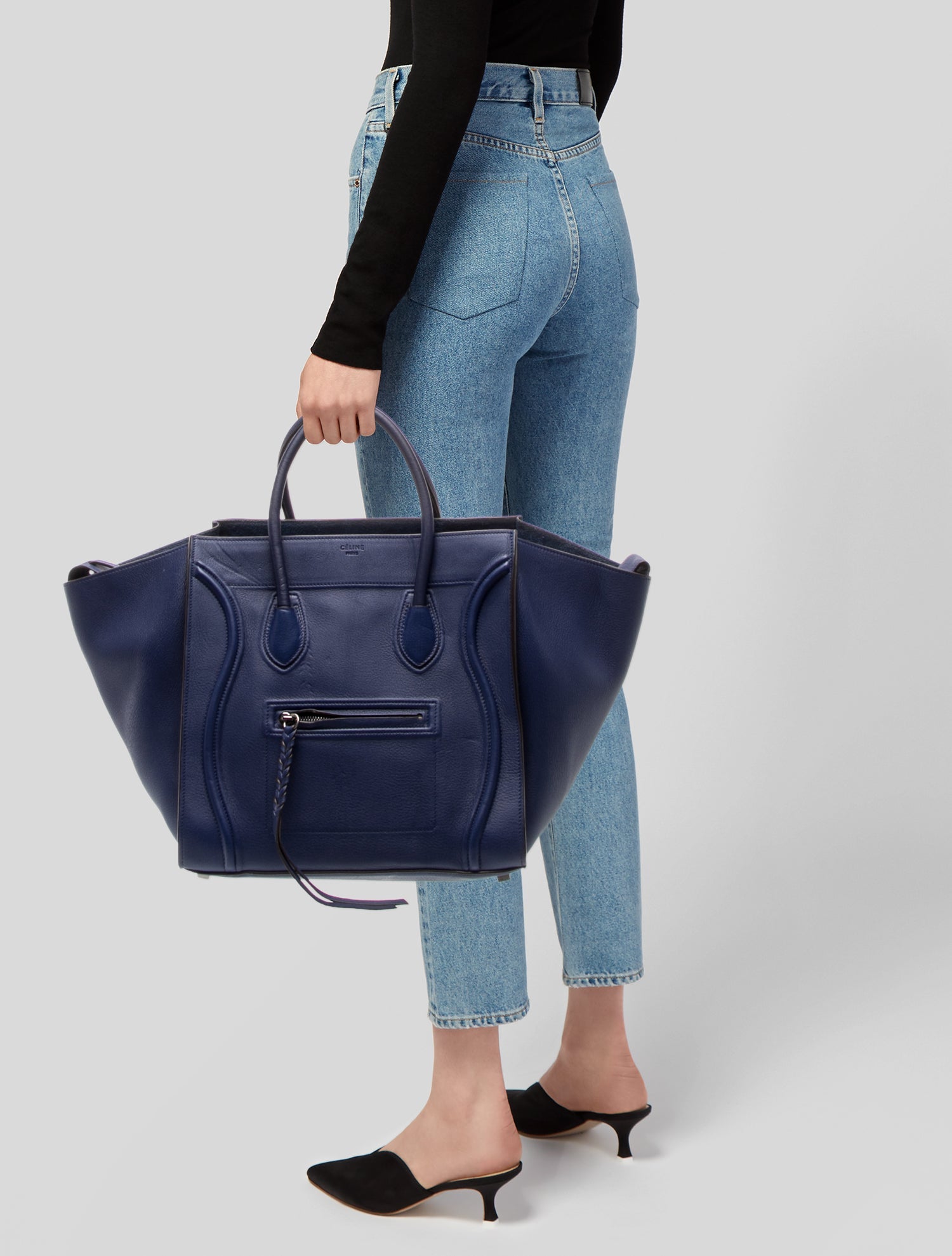 Celine Leather Luggage Phantom Medium