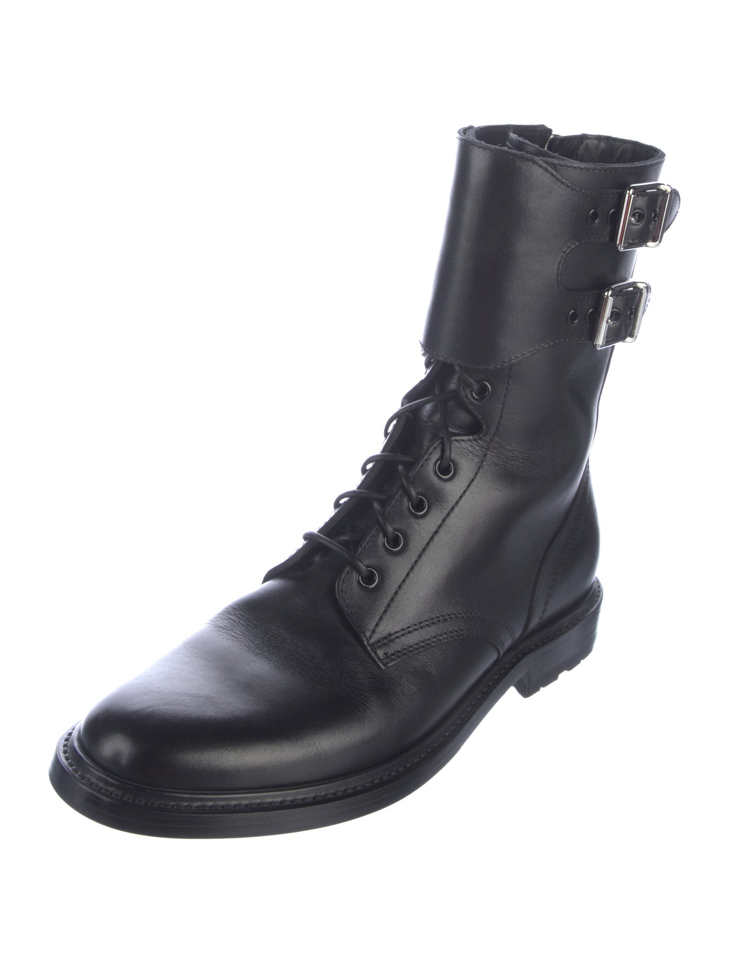 Celine Leather Combat Boots