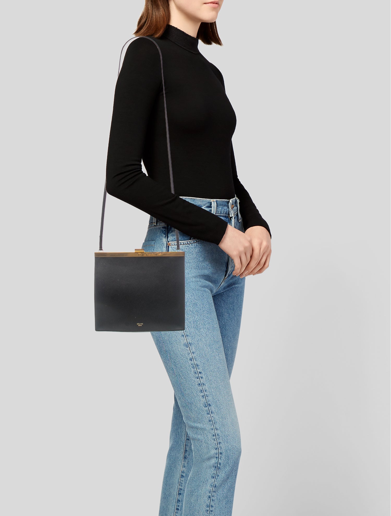 Celine Leather Clasp Mini