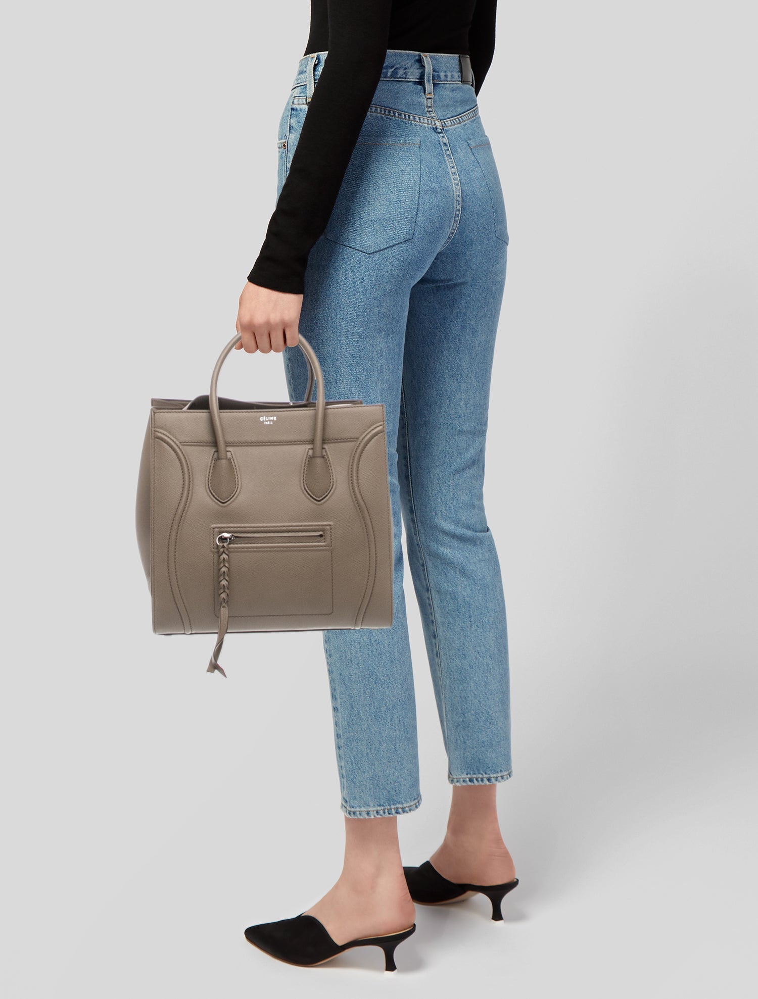 Celine Leather Luggage Phantom Medium