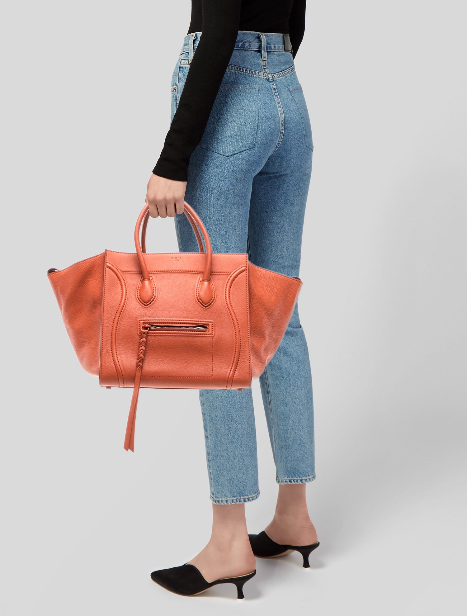 Celine Leather Luggage Phantom Medium